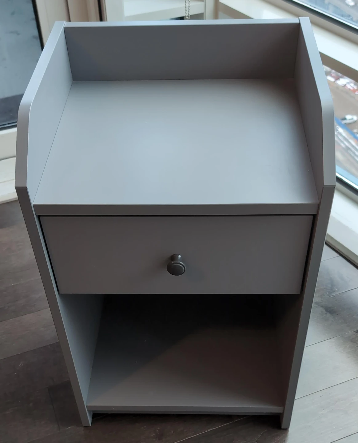 Ikea Grey Nightstand with Drawer