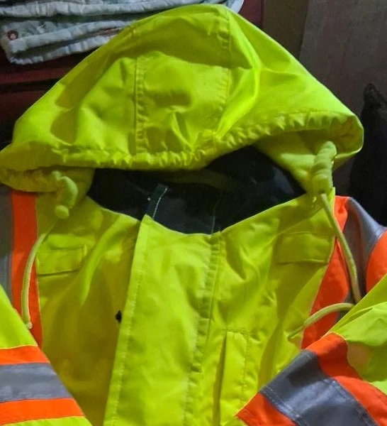Hi-Vis Yellow Safety Rain Jacket. Brand new
