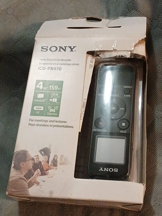Sony ICD-PX470 Stereo Digital Voice Recorder - Like New! thumbnail