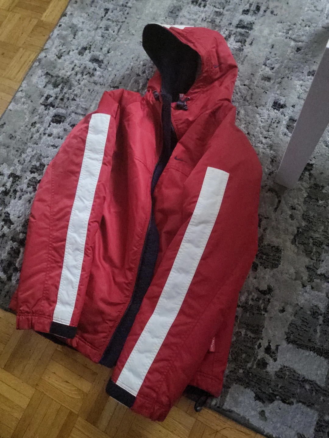 Nike Red & White Striped Jacket