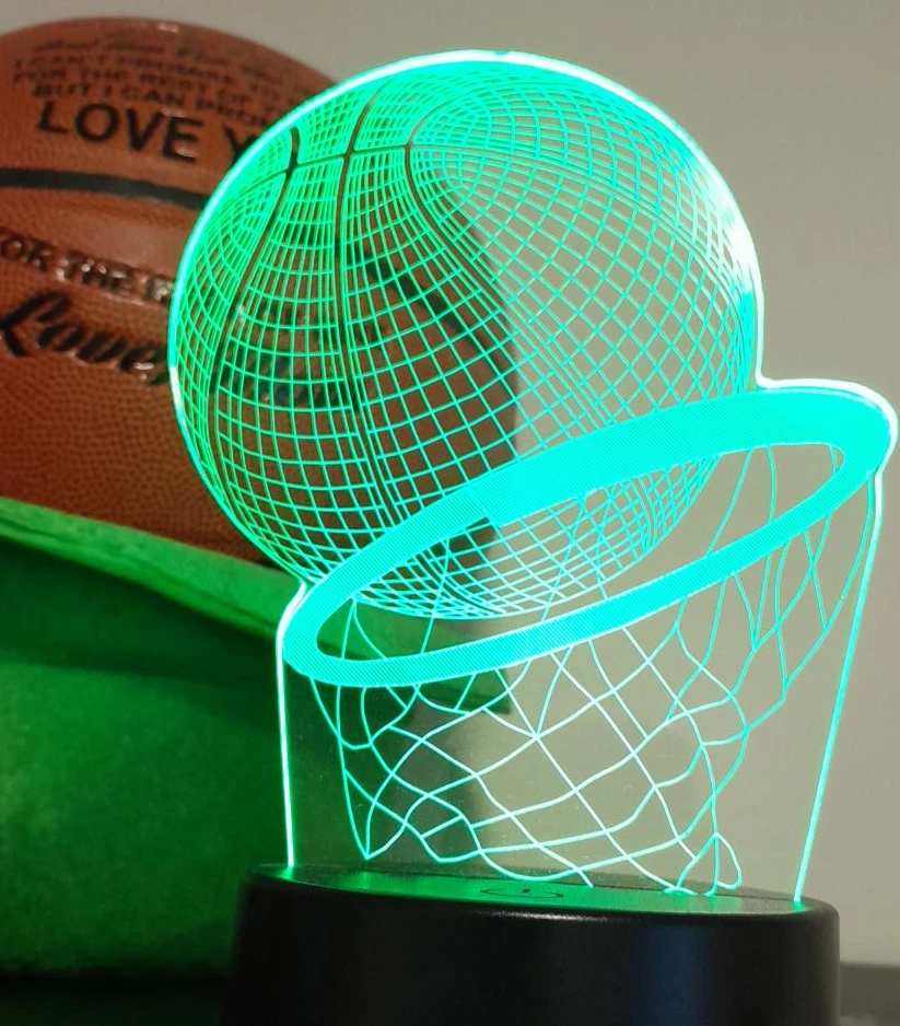 Basketball 3D Illusion LED Night Light thumbnail