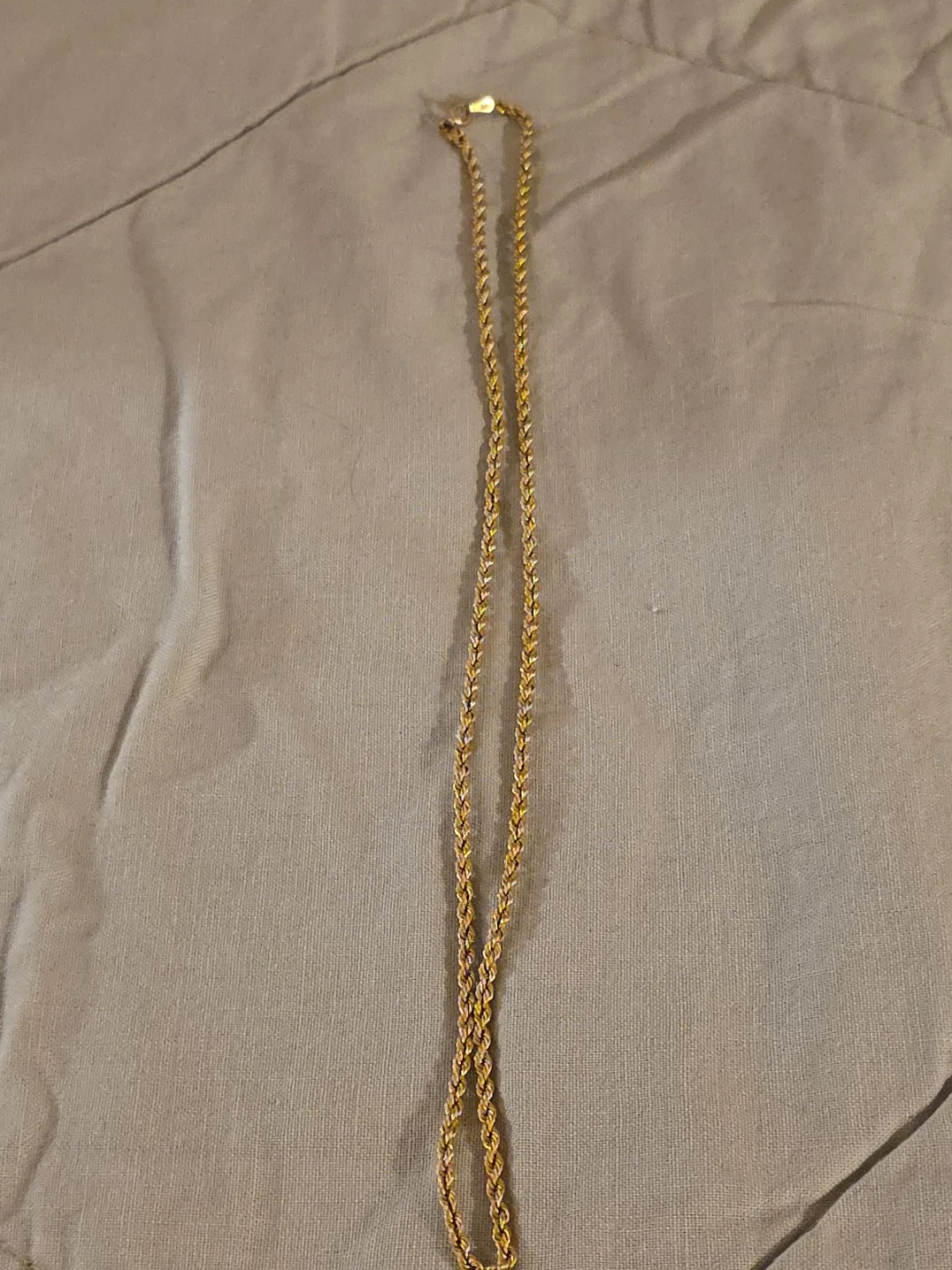 Gold Rope Chain Necklace