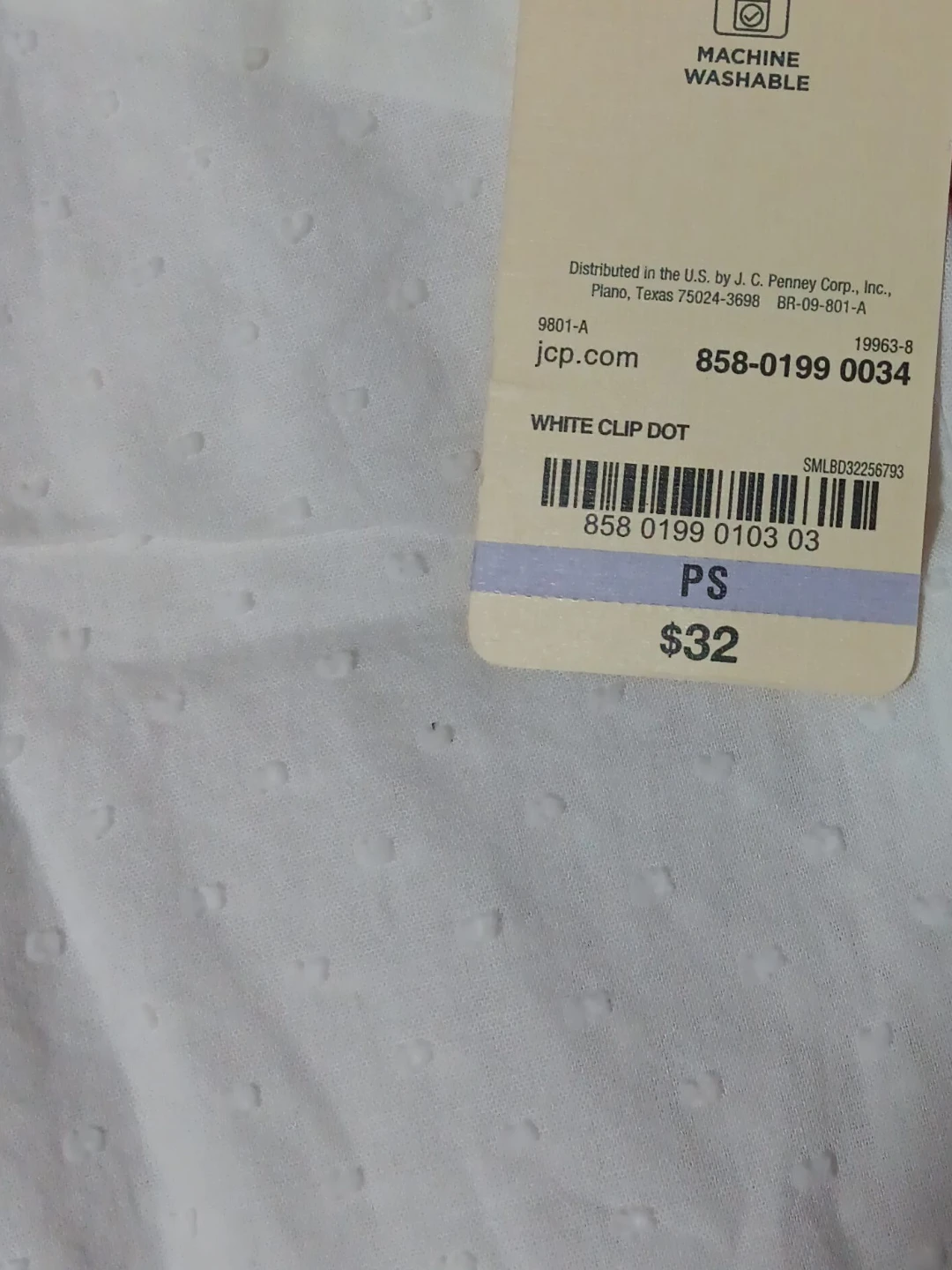 St. John's Bay White Clip Dot Sleeveless Top PS