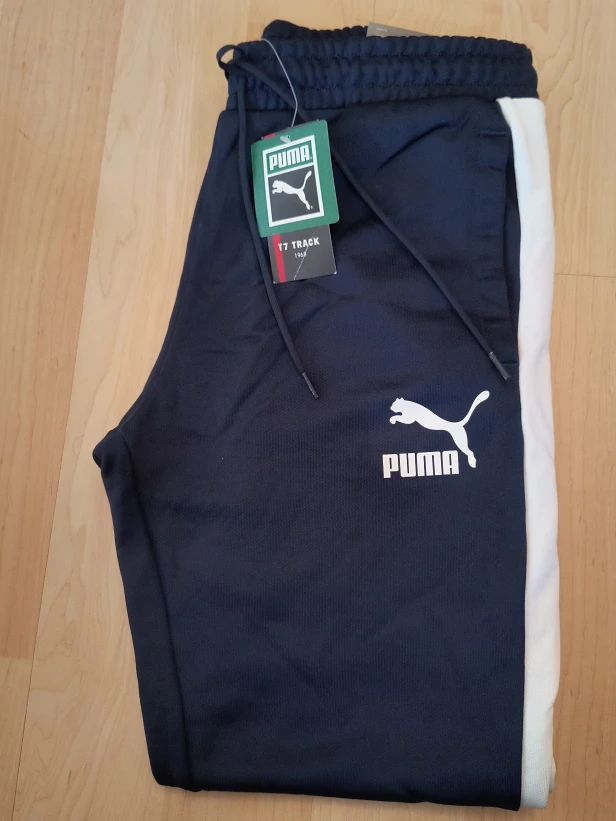 Brand New Puma T7 Track Pants - Navy Blue