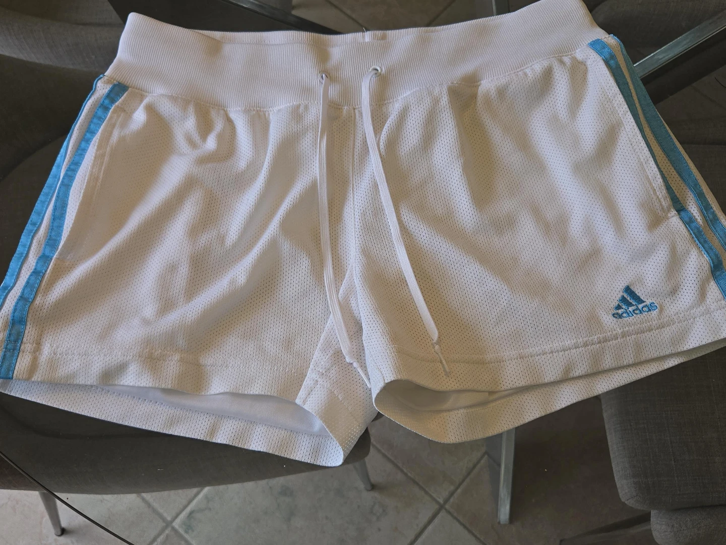 Adidas White Athletic Shorts - Size M
