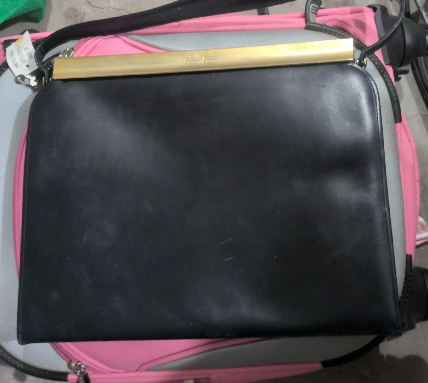 Erna M. Wertheim Black Leather Handbag