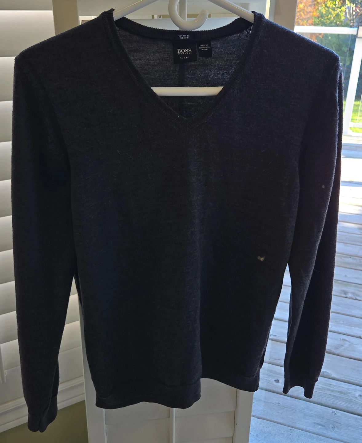 BOSS Extra Fine Merino Wool V-Neck Sweater