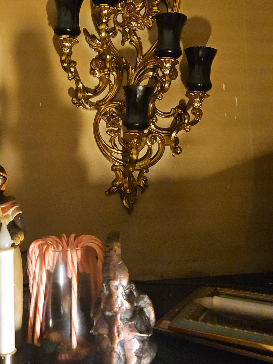 Ornate Gold Wall Sconce
