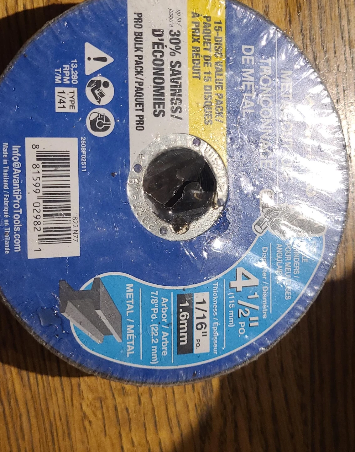 AvantiPro 4 1/2" Metal Cutting Discs - 15 Pack thumbnail