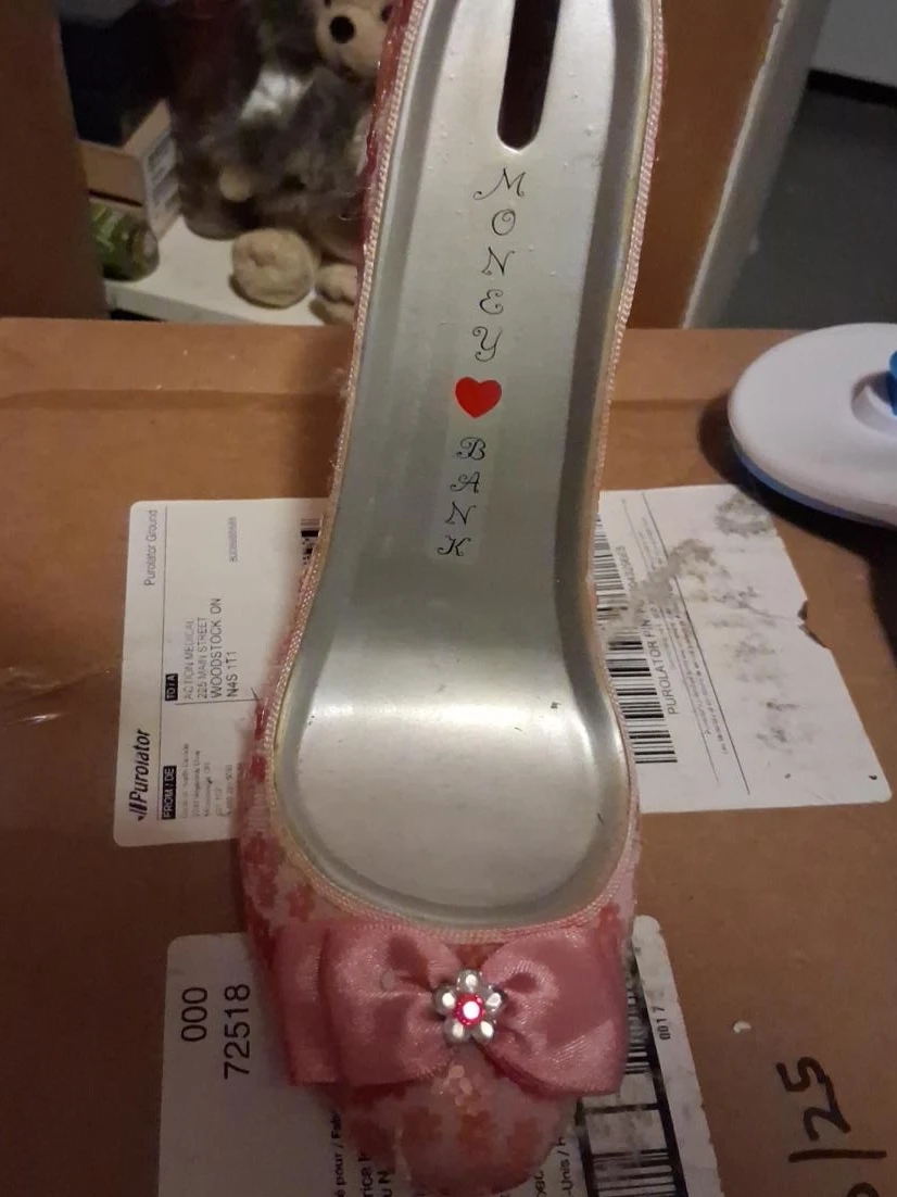 Pink High Heel Money Bank
