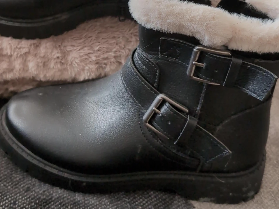 Black Ankle Boots with Buckles