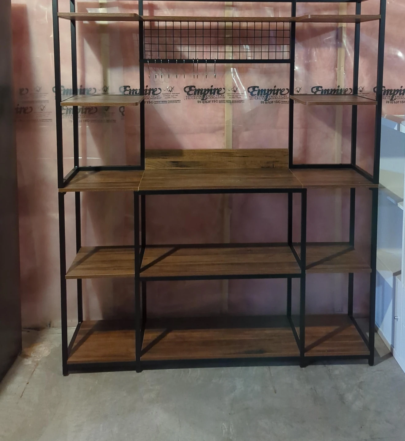 Wood & Metal Shelf Unit