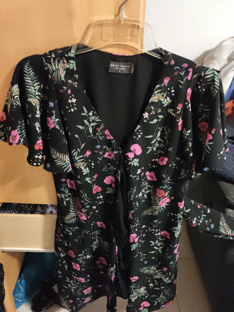 Dress Forum Black Floral Dress - Size S