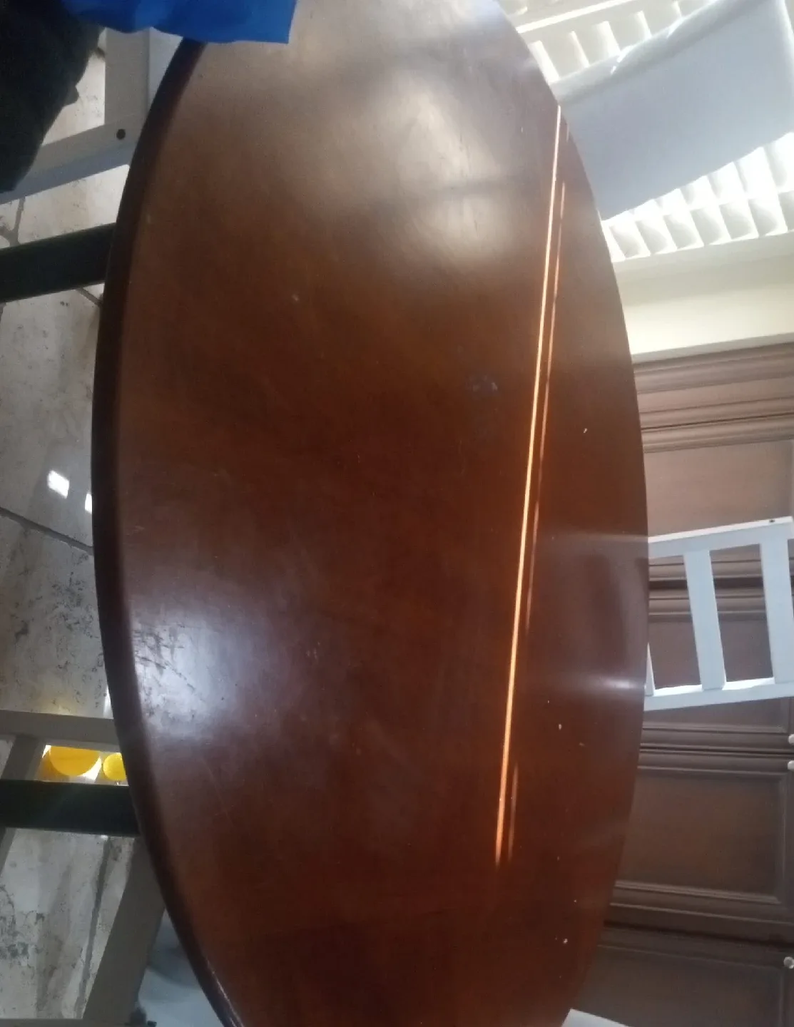 Round Wooden Table - Brown