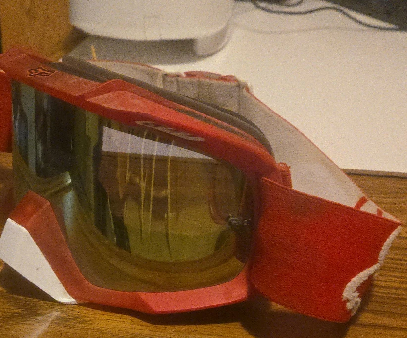Fox Racing Red Motocross Goggles