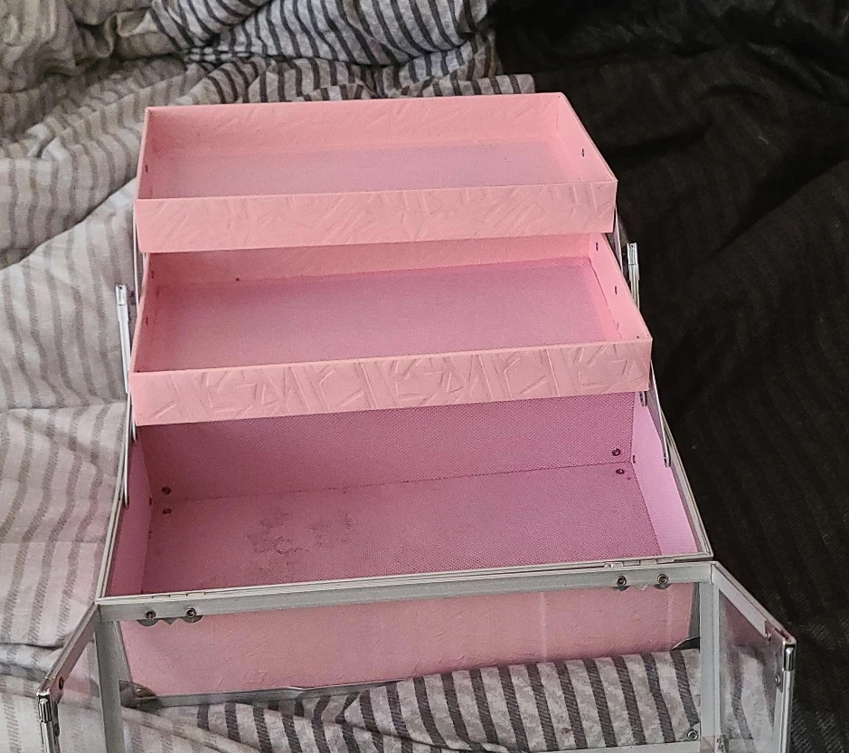 Pink Makeup Organizer Box