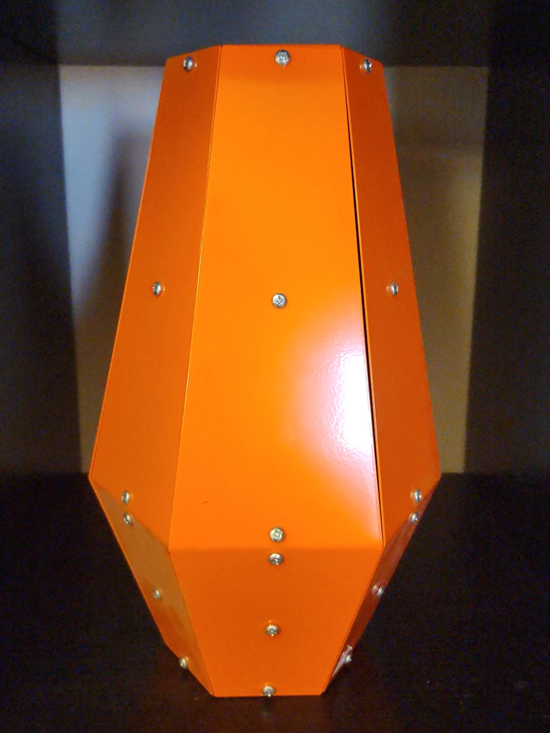 Orange Geometric Metal Accent Lamp