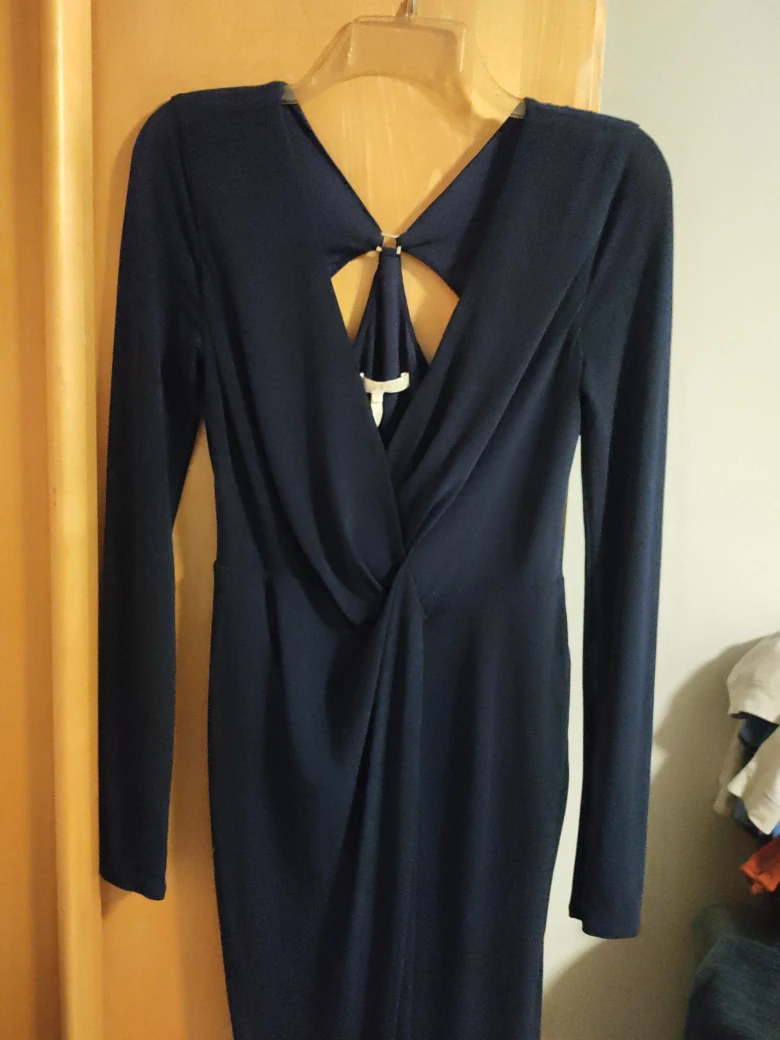 Navy Blue Long Sleeve Dress