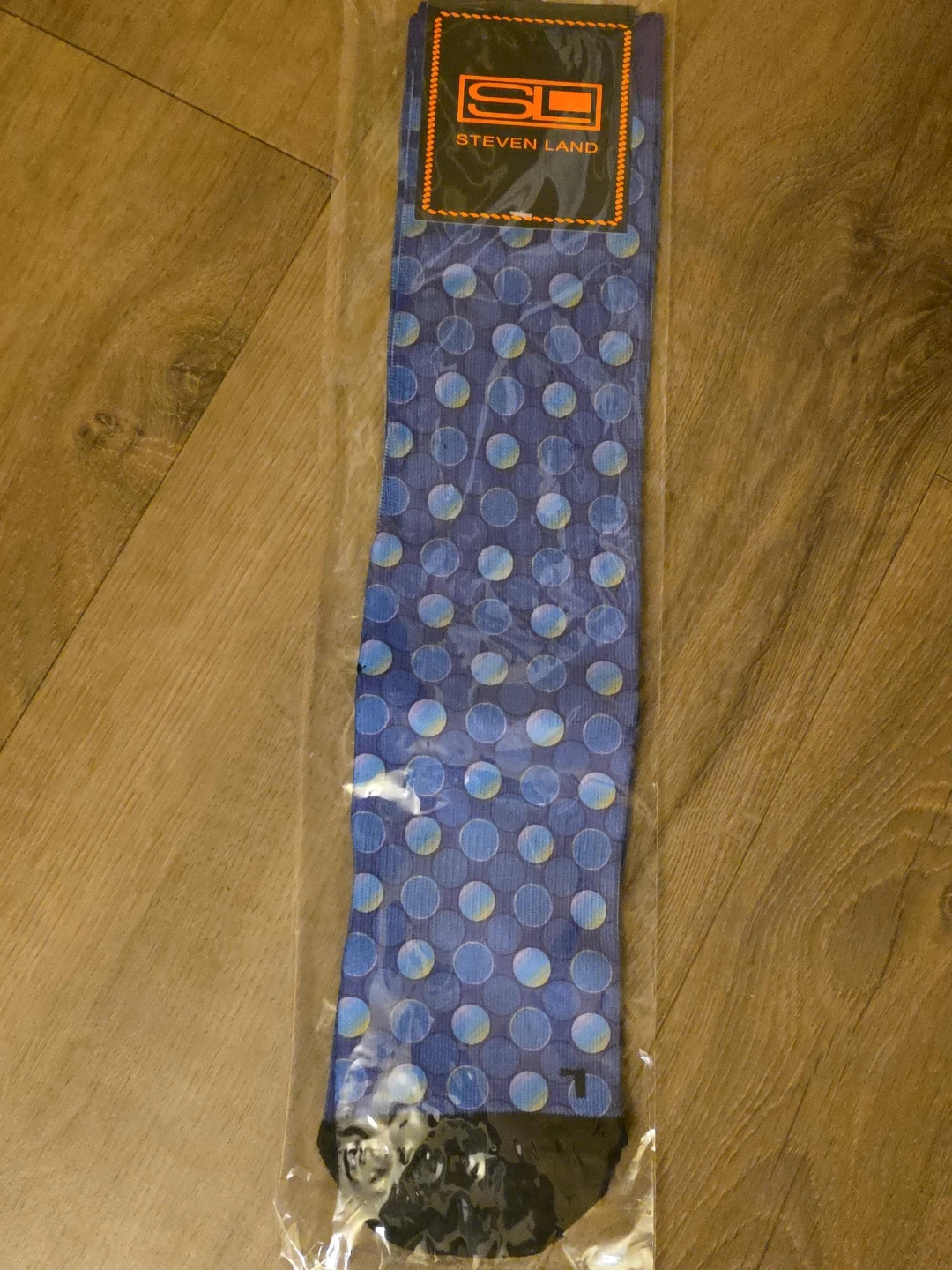 Steven Land Blue Polka Dot Socks - Size L