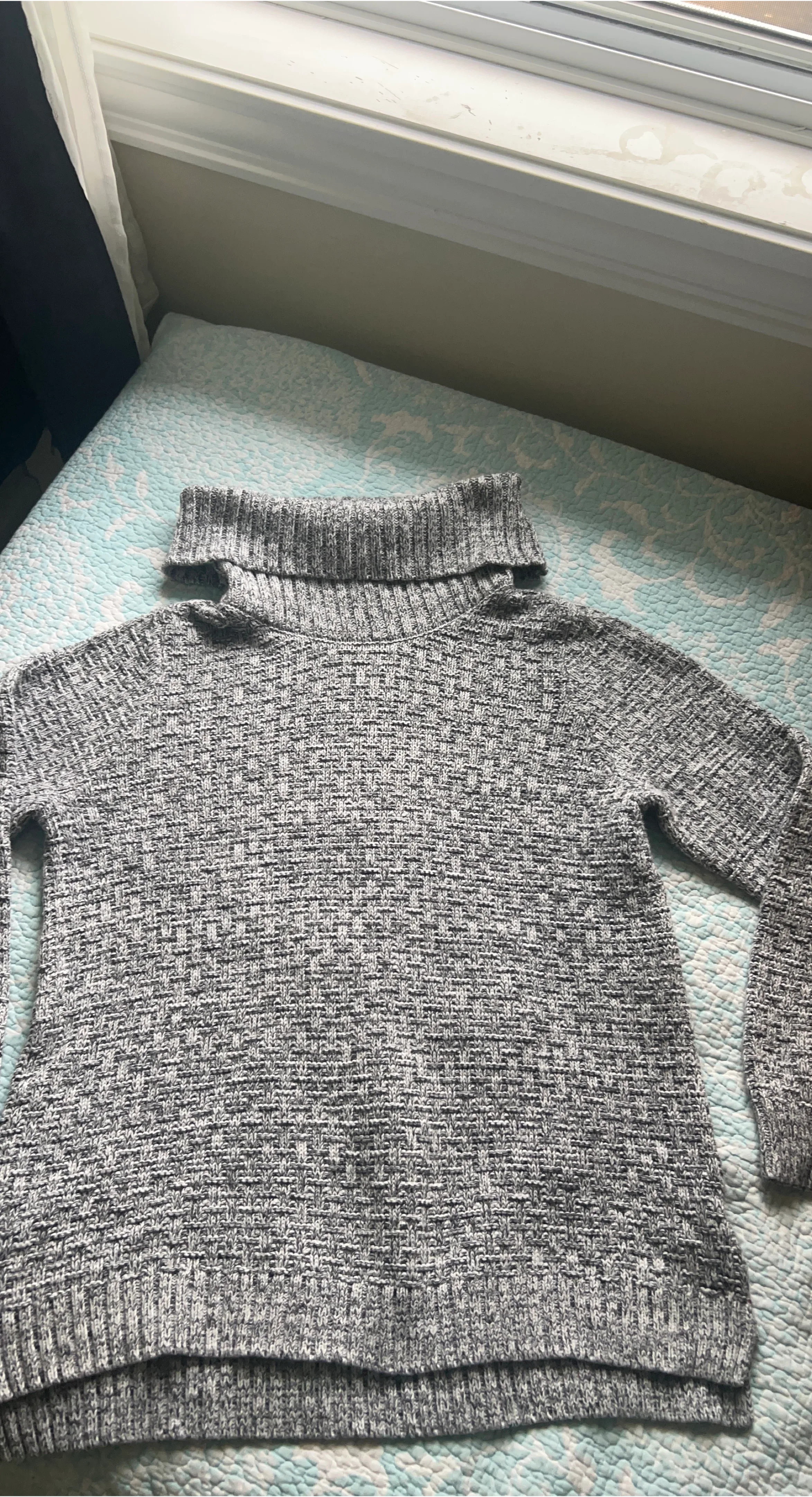 Grey Cowl Neck Sweater