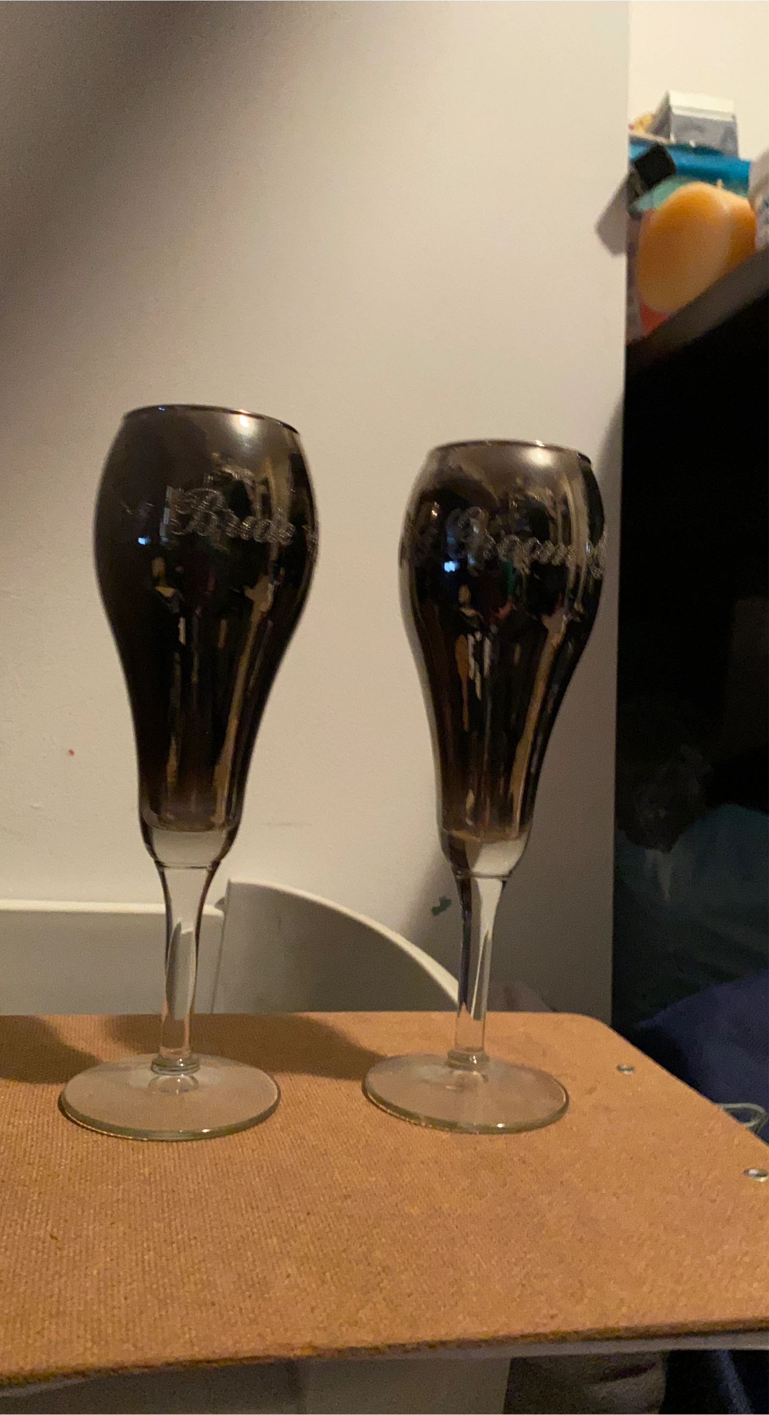 Bride Etched Champagne Flutes - Set of 2