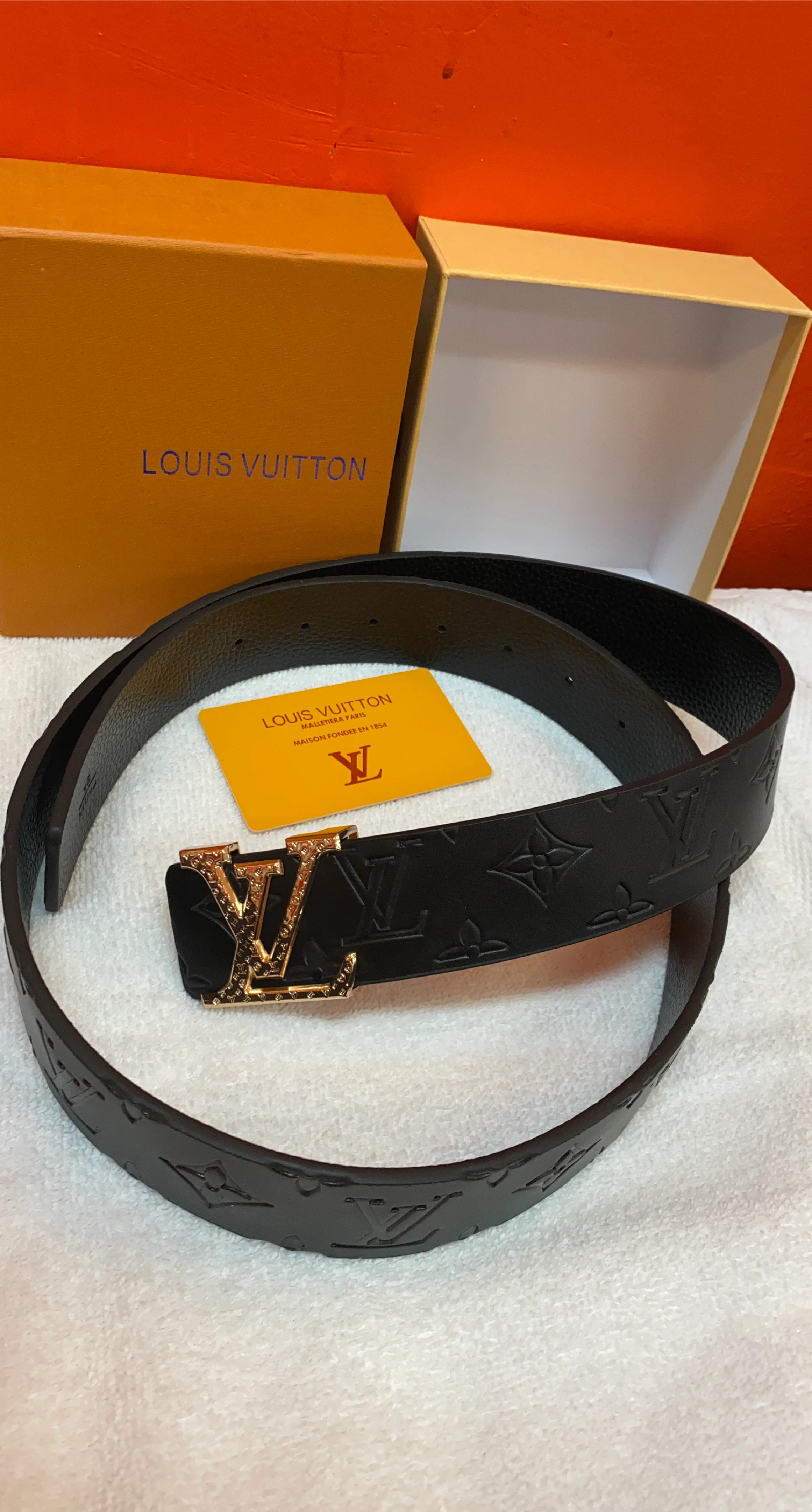 Louis Vuitton Black Leather Belt thumbnail
