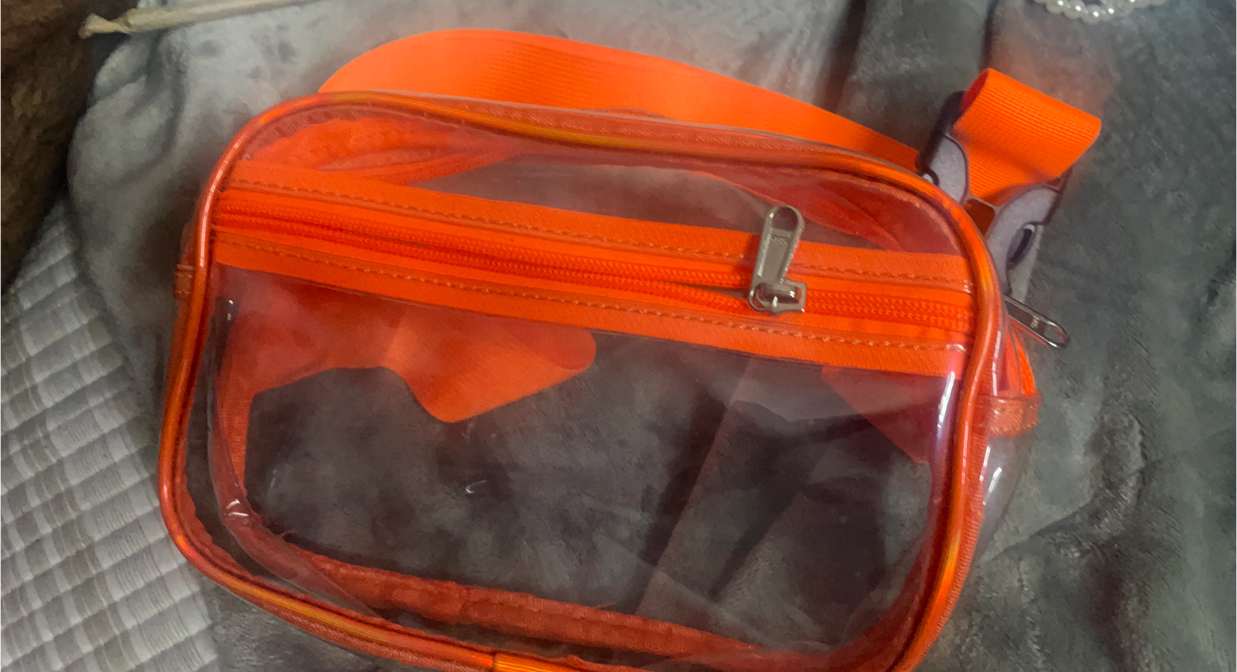 Orange Clear Fanny Pack