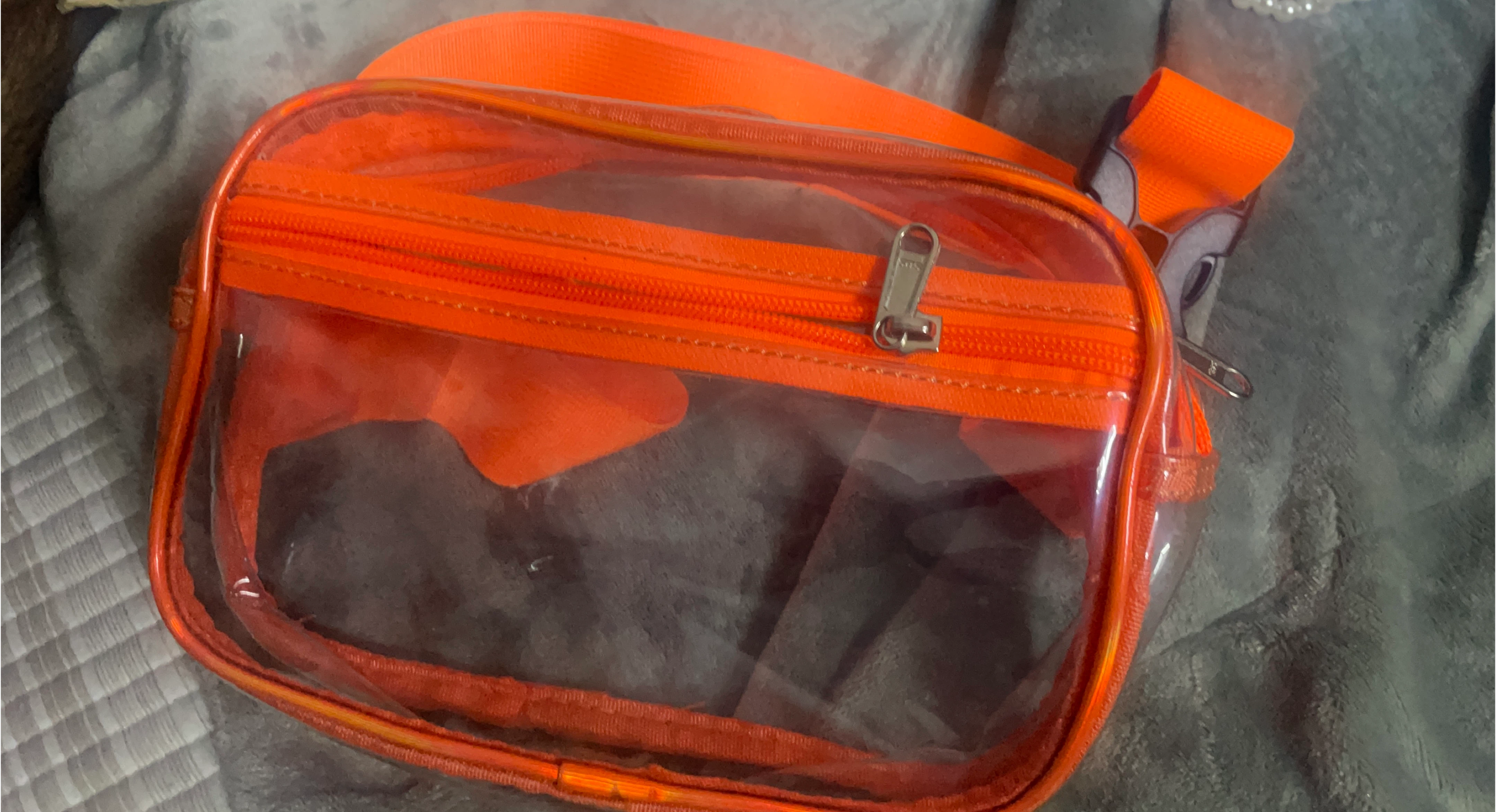 Orange Clear Fanny Pack