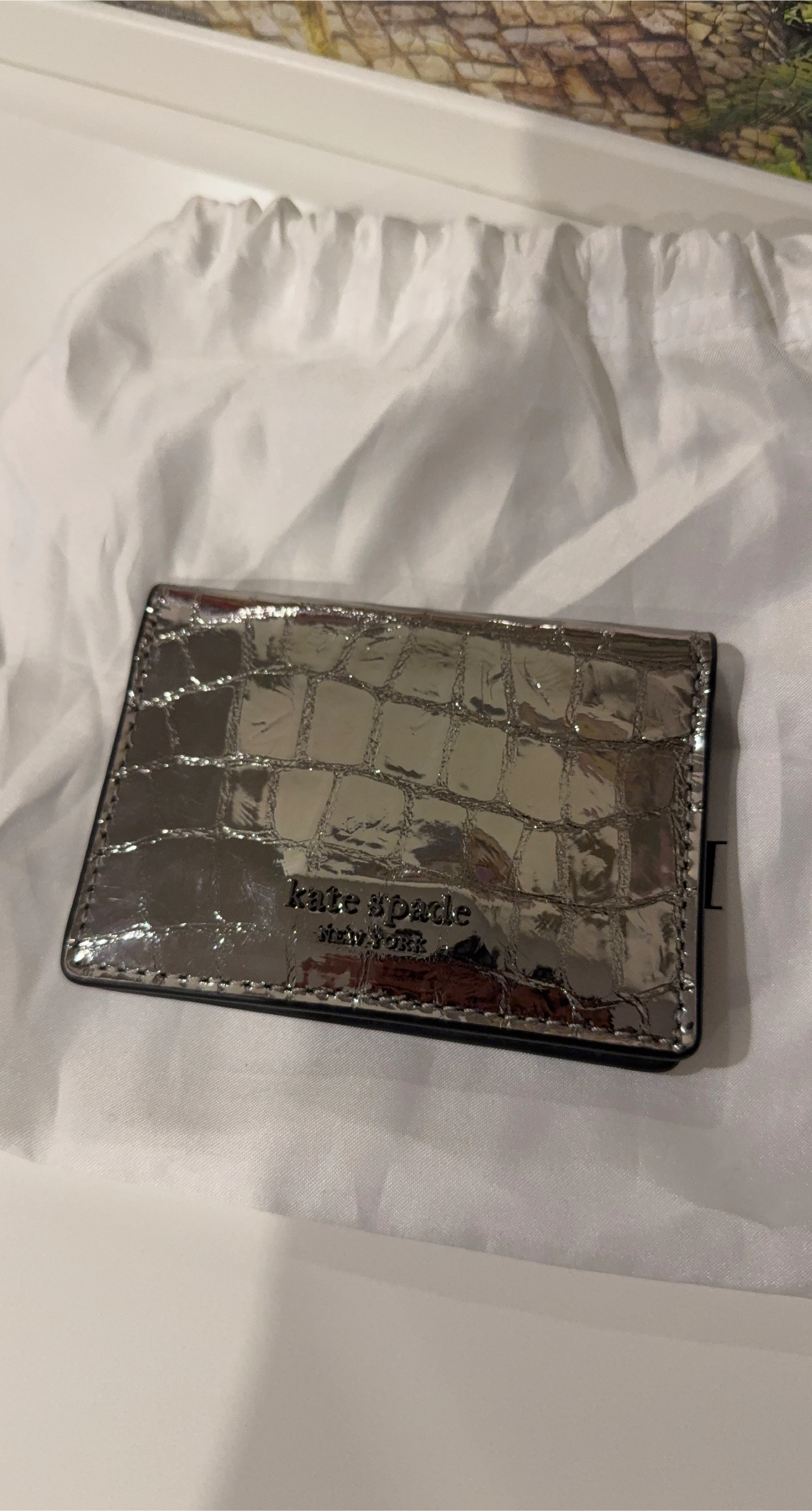 Kate Spade Silver Card Holder