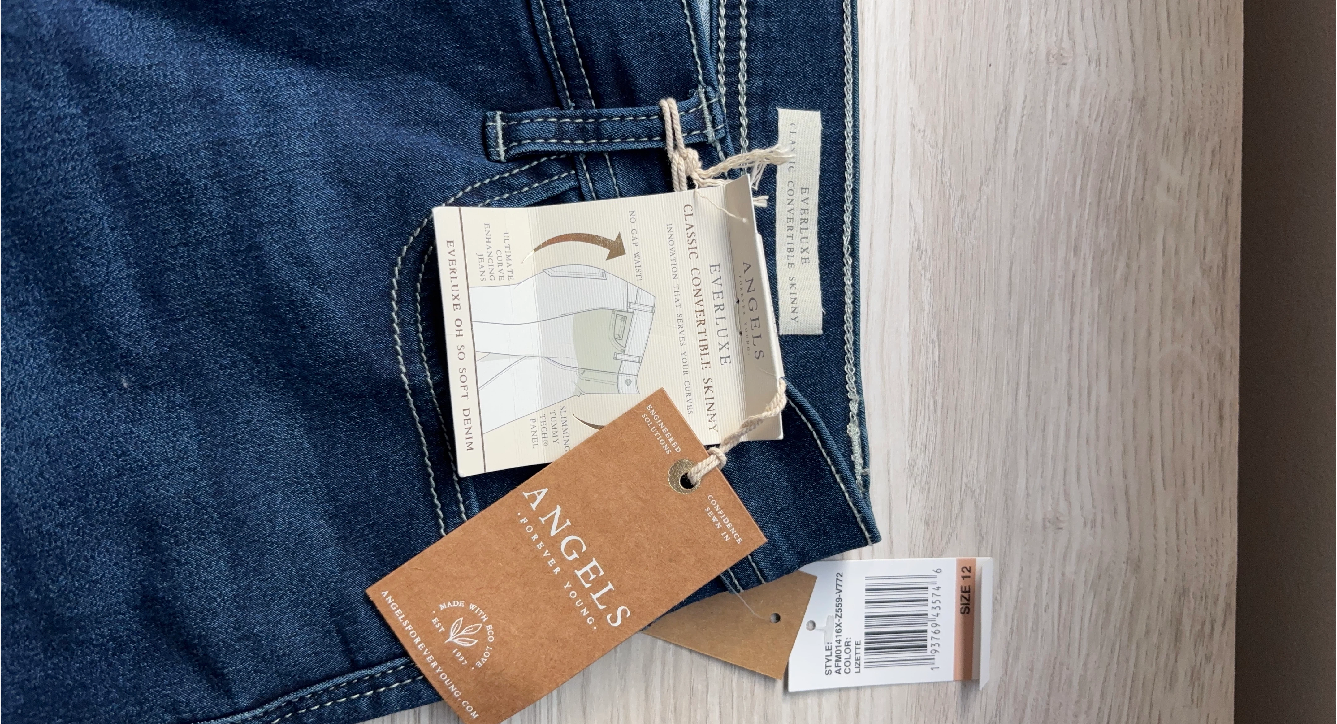 Angels Forever Young Classic Convertible Skinny Jeans - Size 12