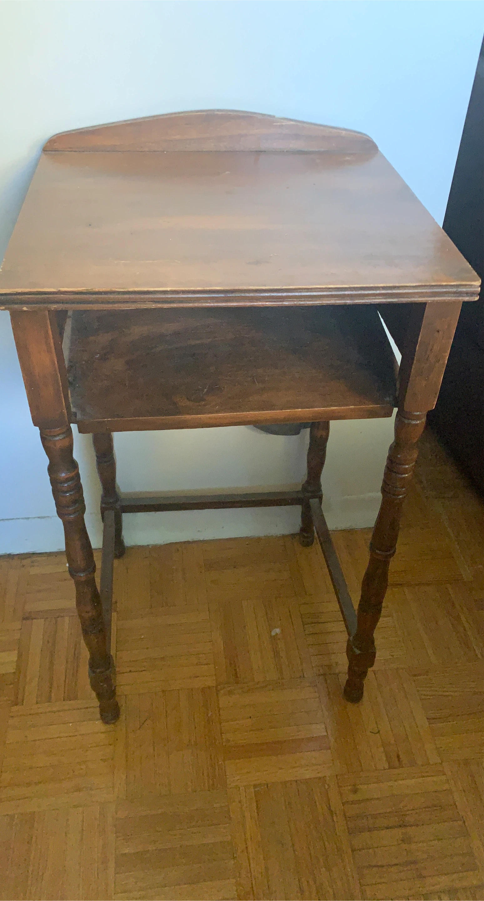 Vintage Brown Wooden Side Table thumbnail