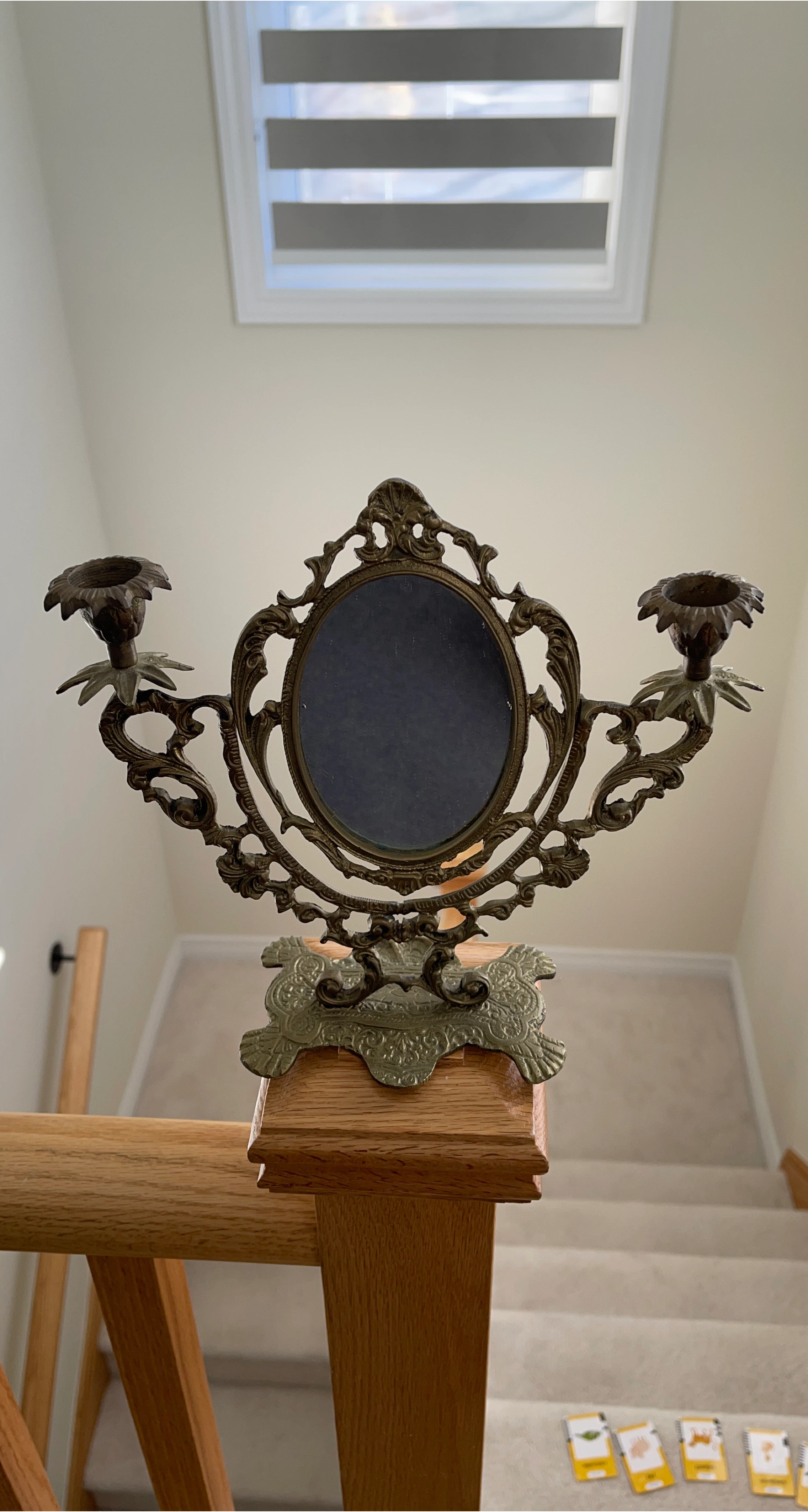 Vintage Candle Holder with Mirror thumbnail