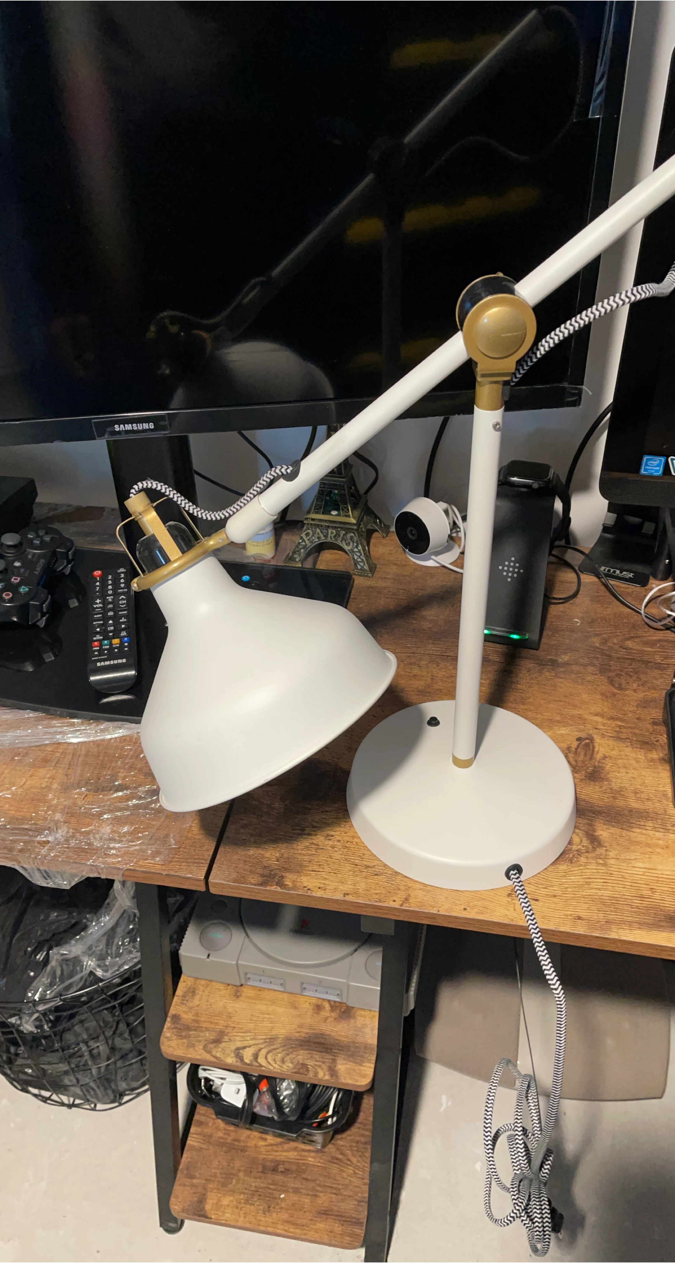 White Adjustable Desk Lamp thumbnail