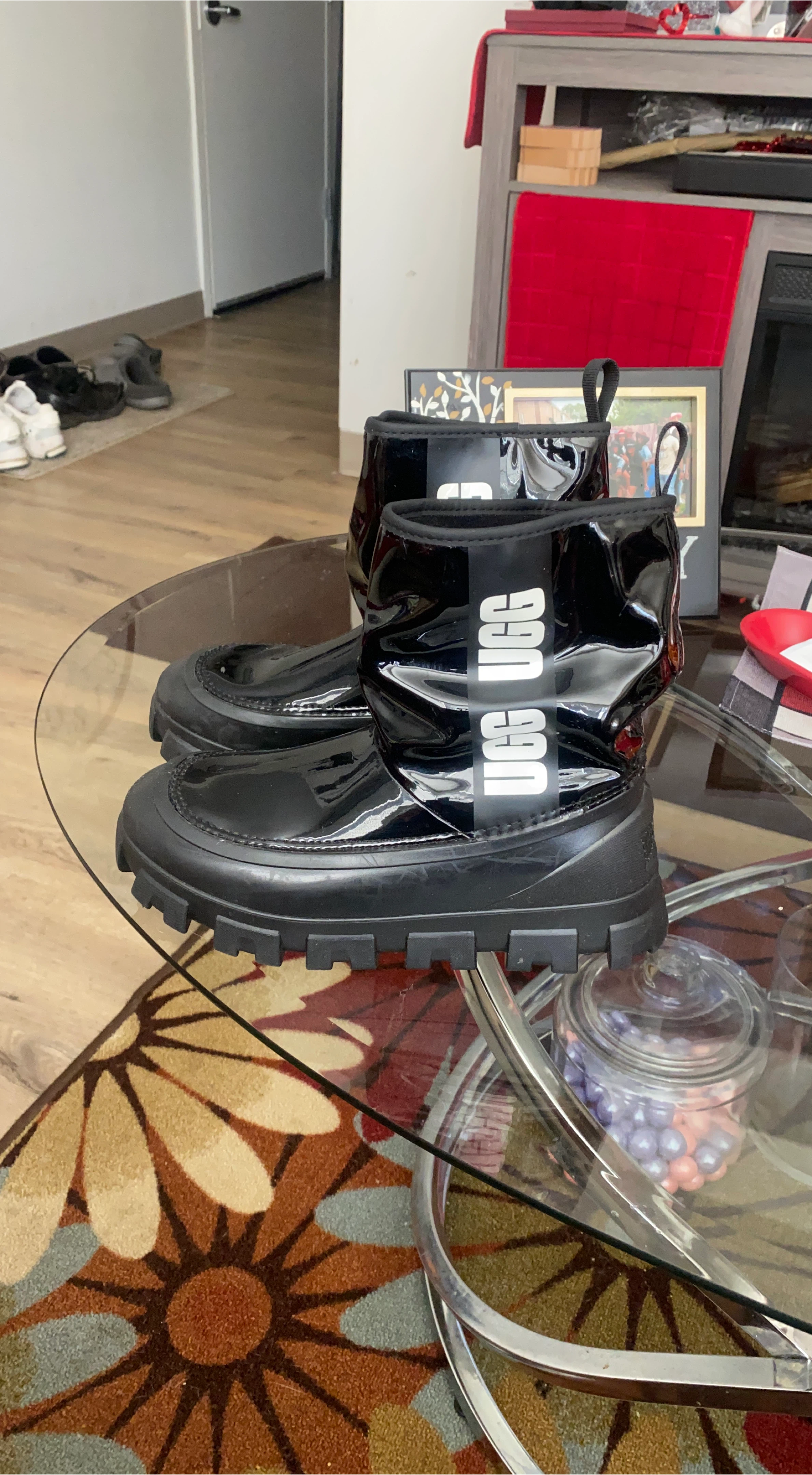 UGG Black Patent Leather Boots thumbnail