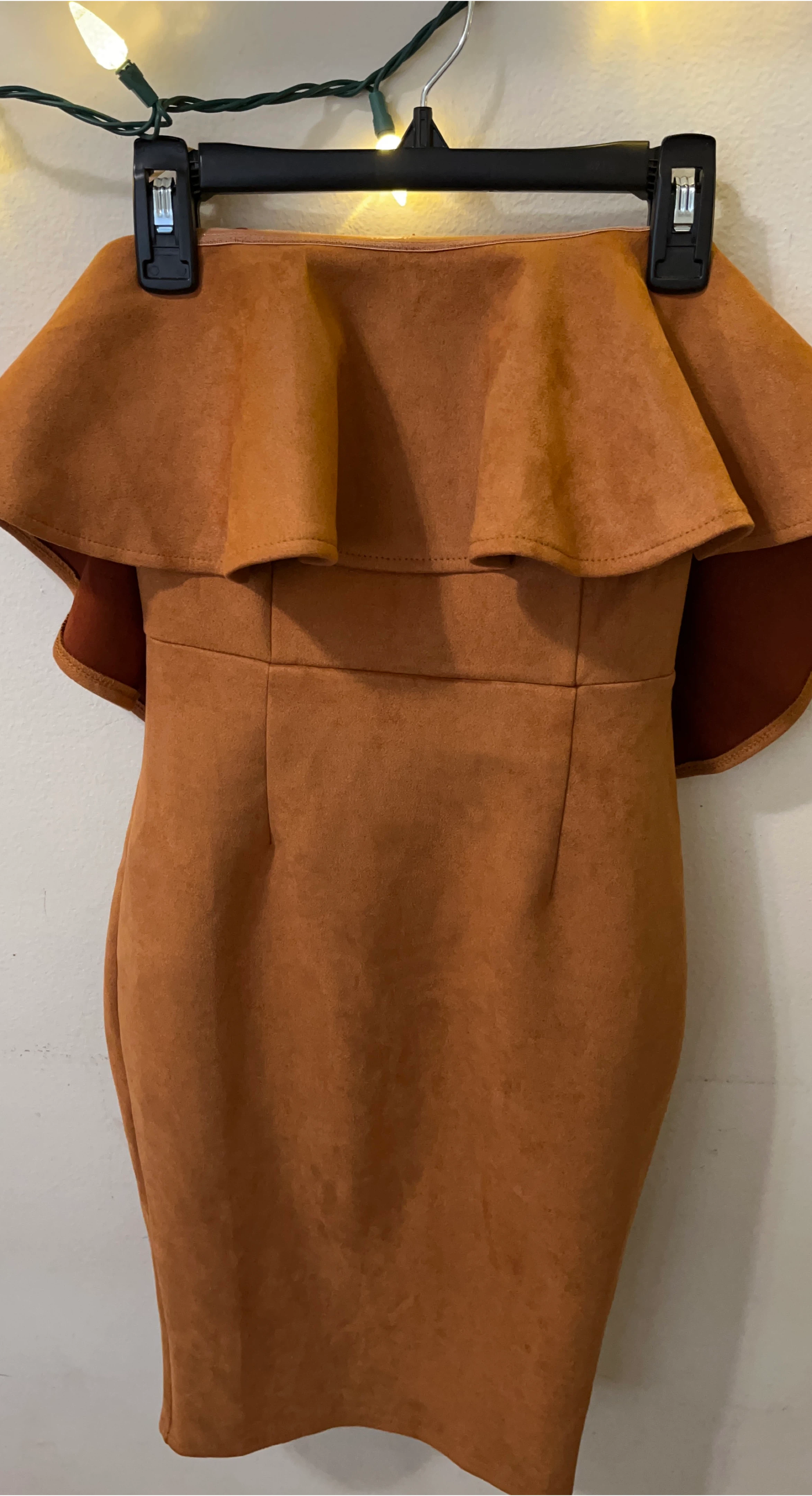 Brown Off-the-Shoulder Dress thumbnail