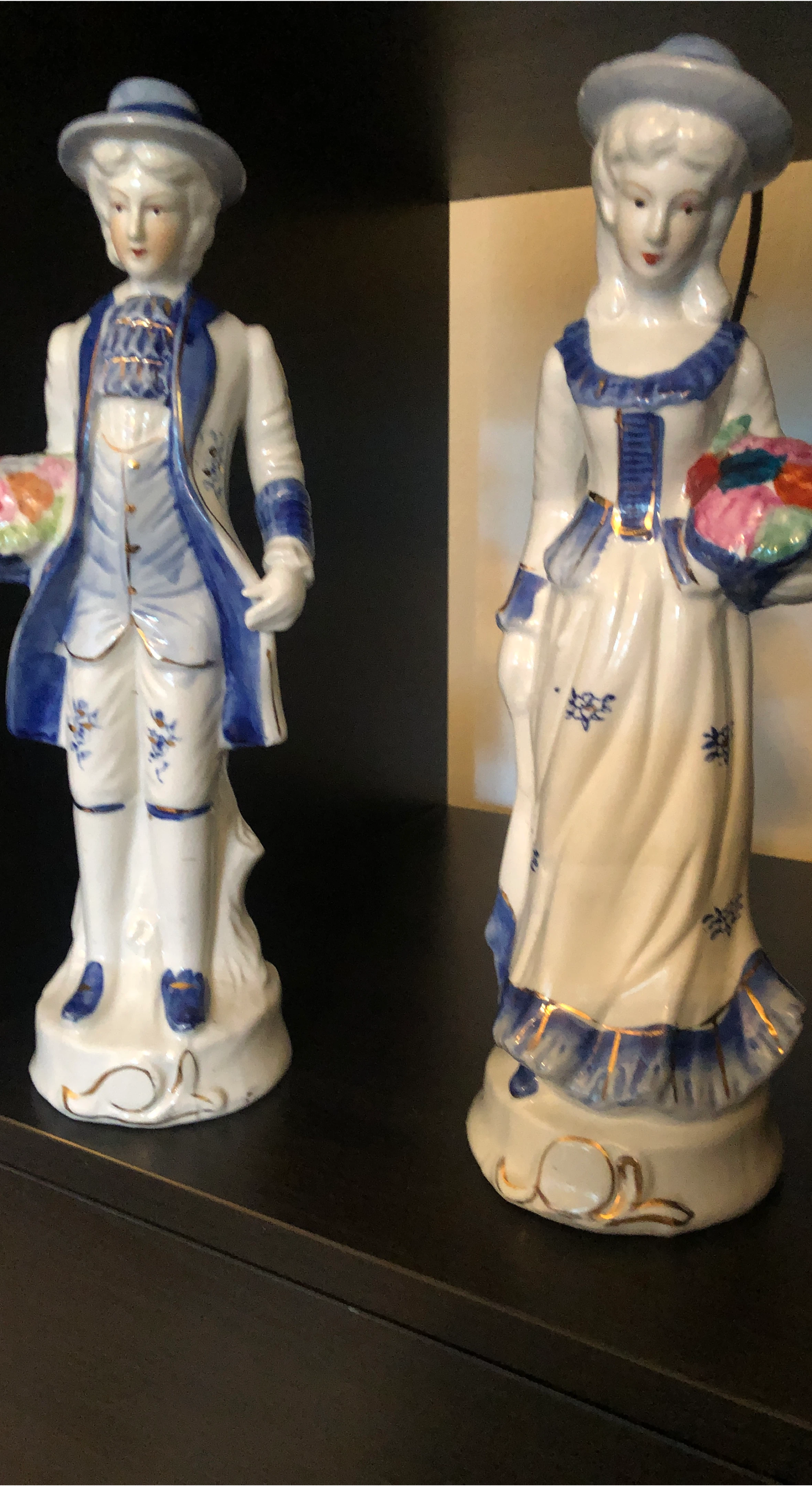 Vintage Porcelain Figurines - Pair