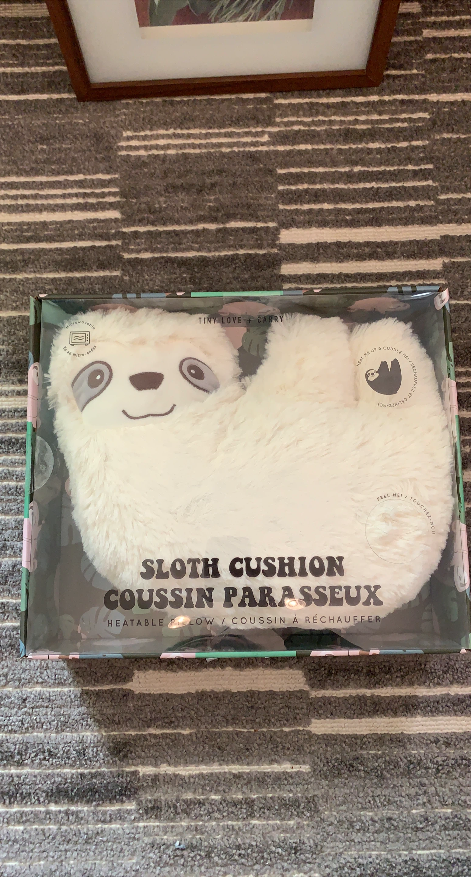 Sloth Cushion Heatable Pillow - New in Box! thumbnail