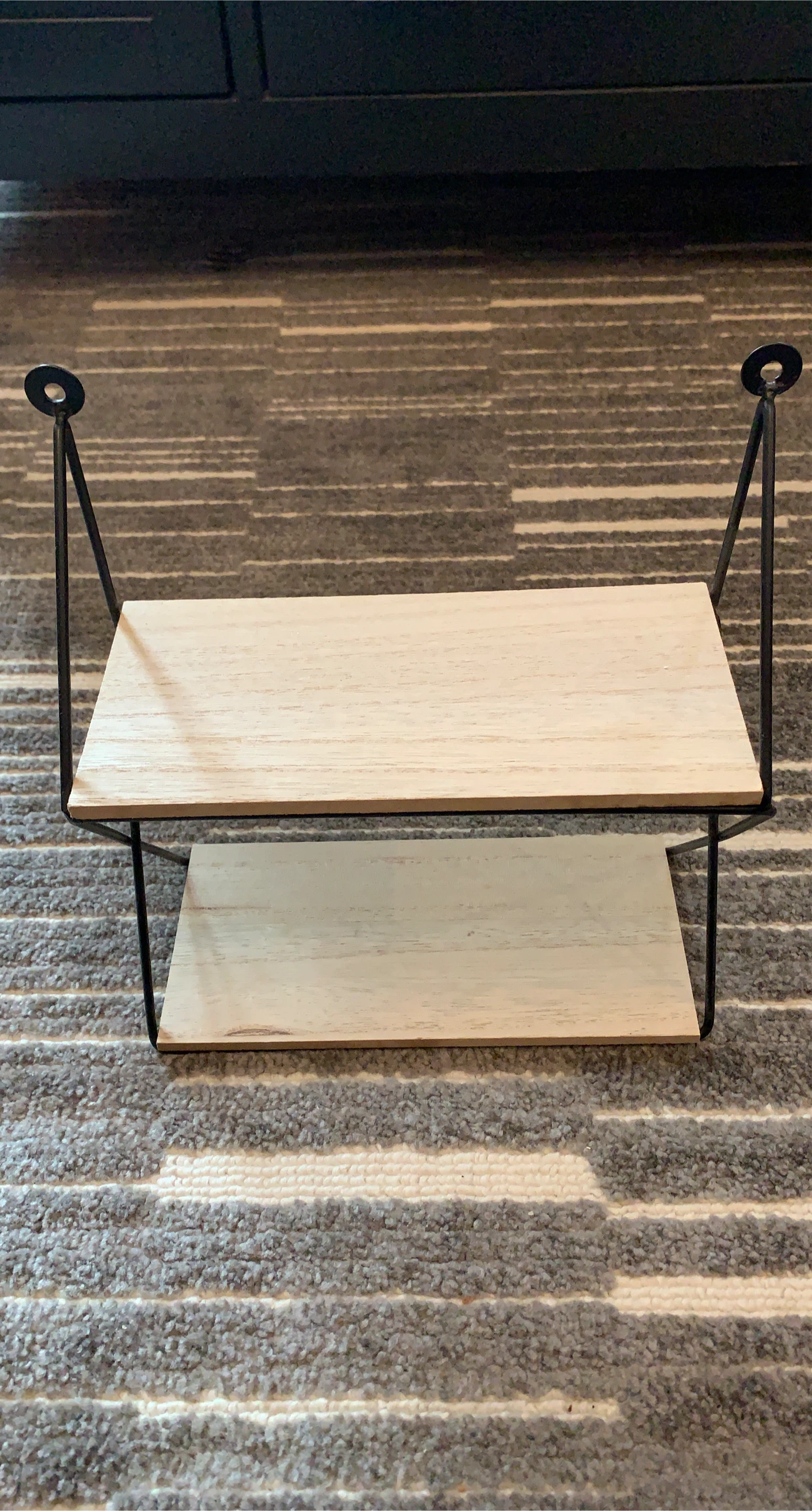 Small Wood & Metal Wall Shelf thumbnail