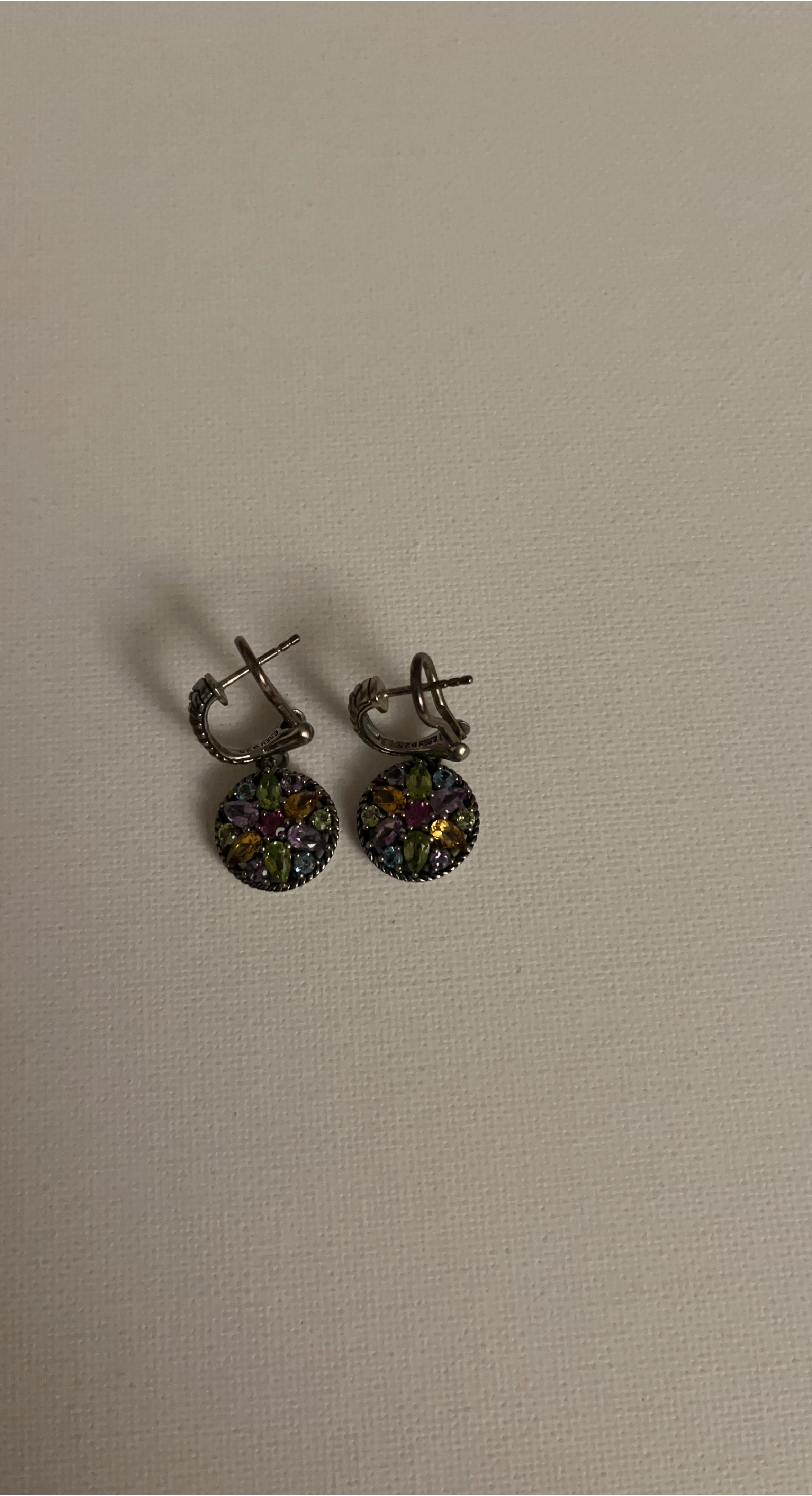 Earrings with Multi-Colored Stones thumbnail