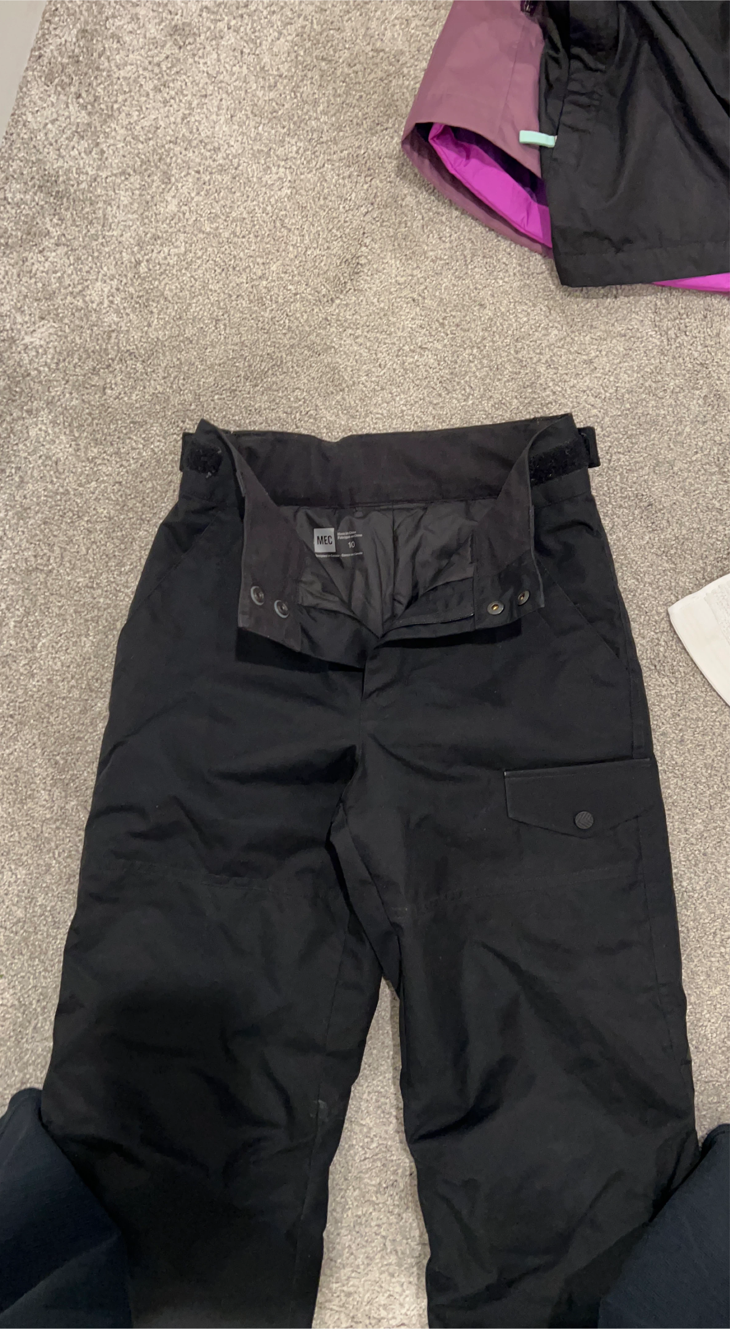 MEC Black Snow Pants - Size M thumbnail