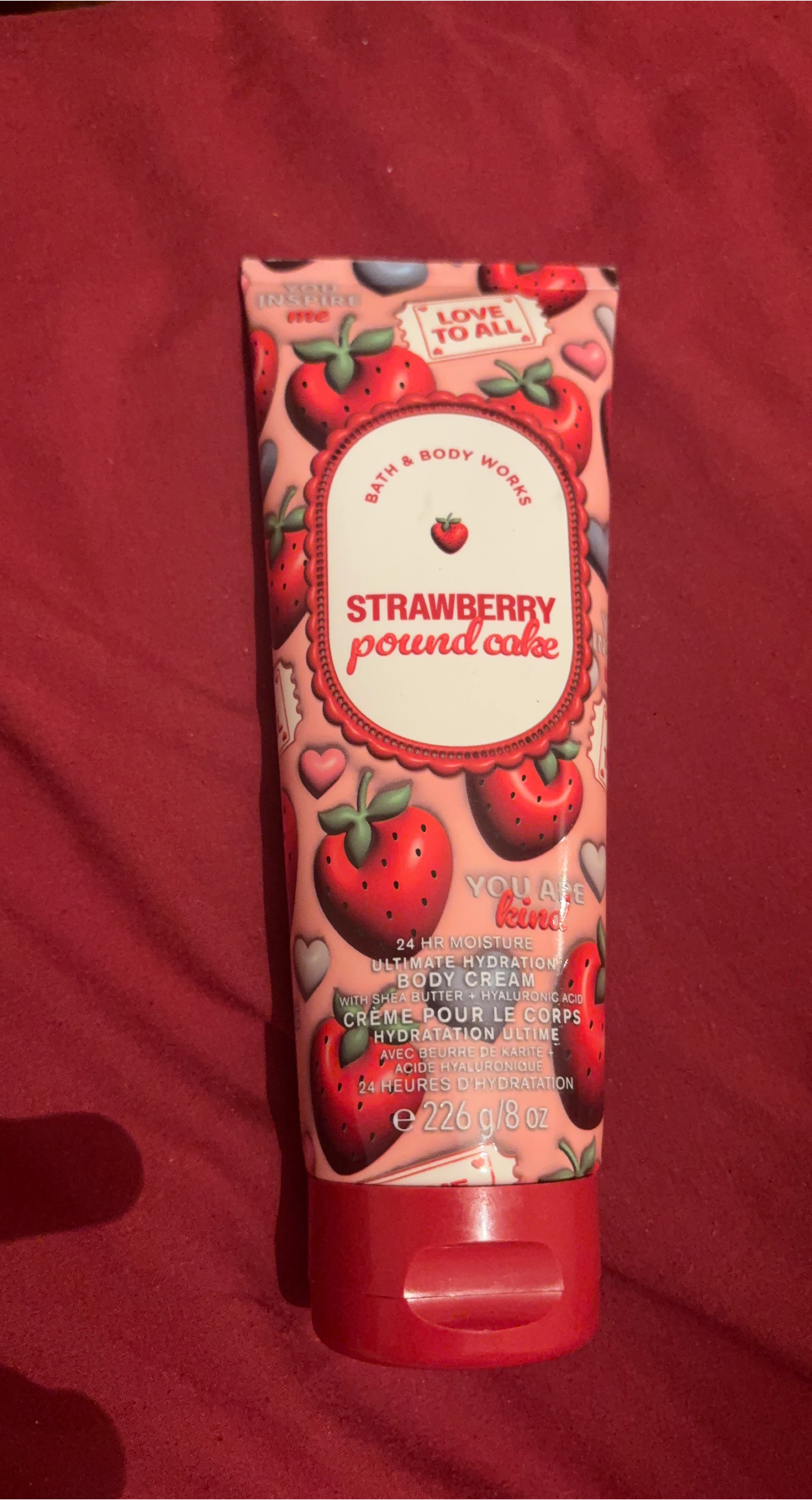 Bath & Body Works Strawberry Pound Cake Body Cream