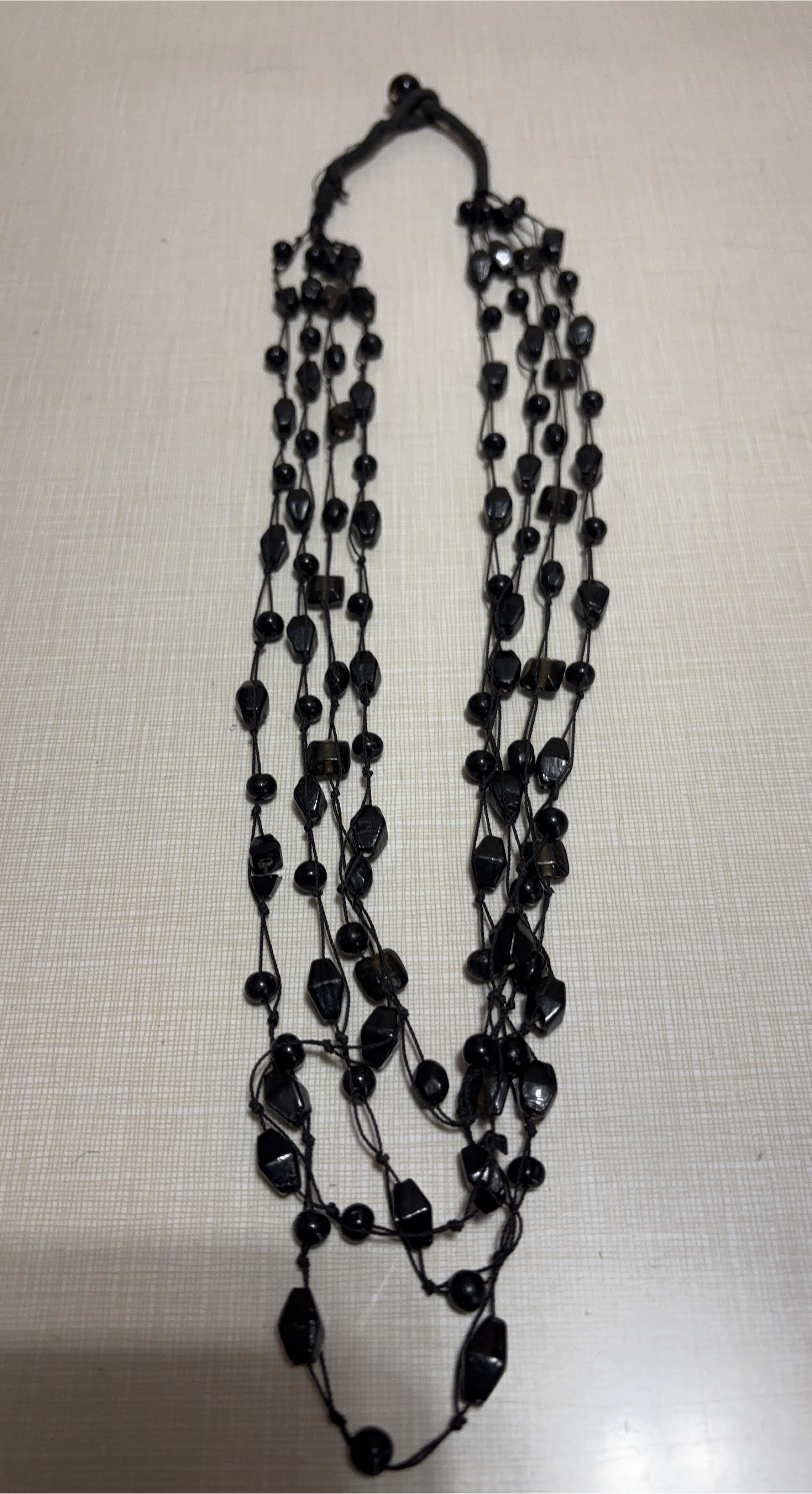 Black Beaded Necklace
