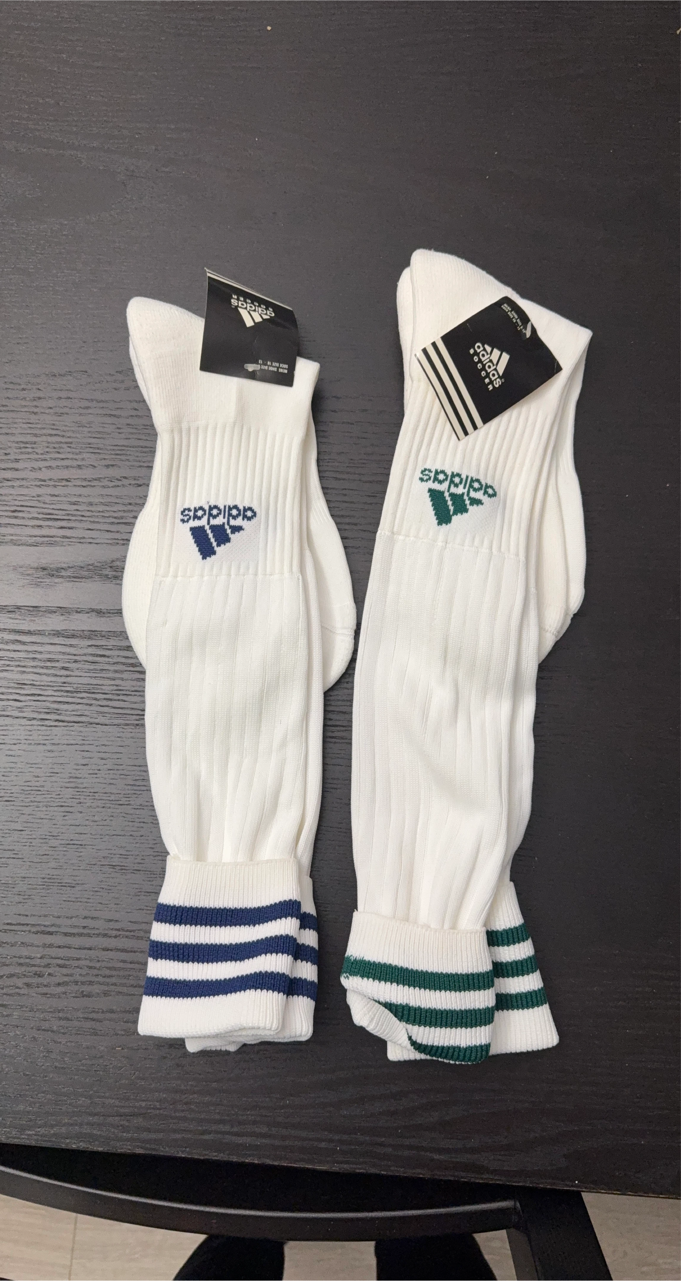 Adidas Soccer Socks - White, Striped image indicator(1)