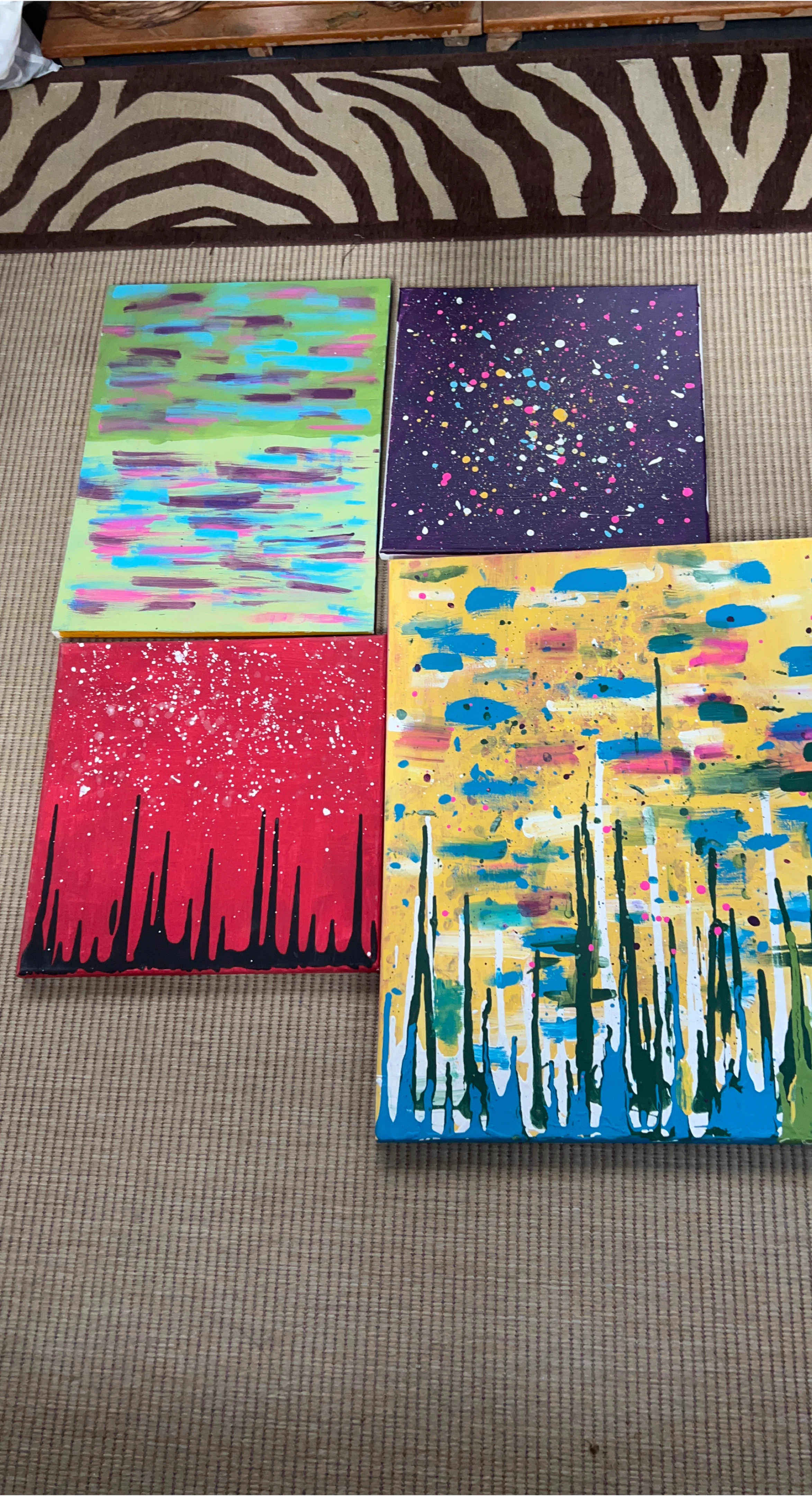 Four Abstract Art Paintings thumbnail