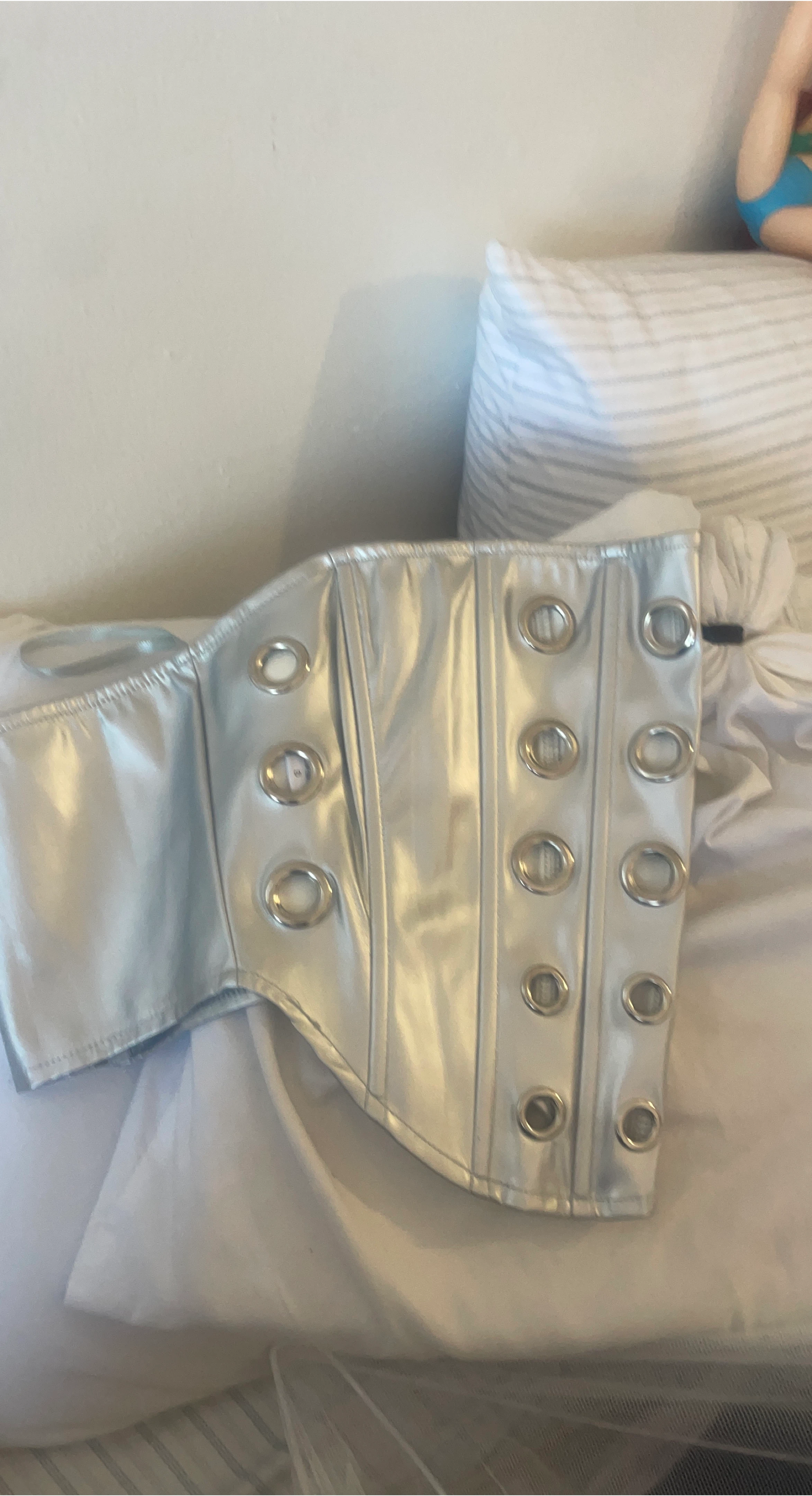 Love J Silver Corset Top - Size S