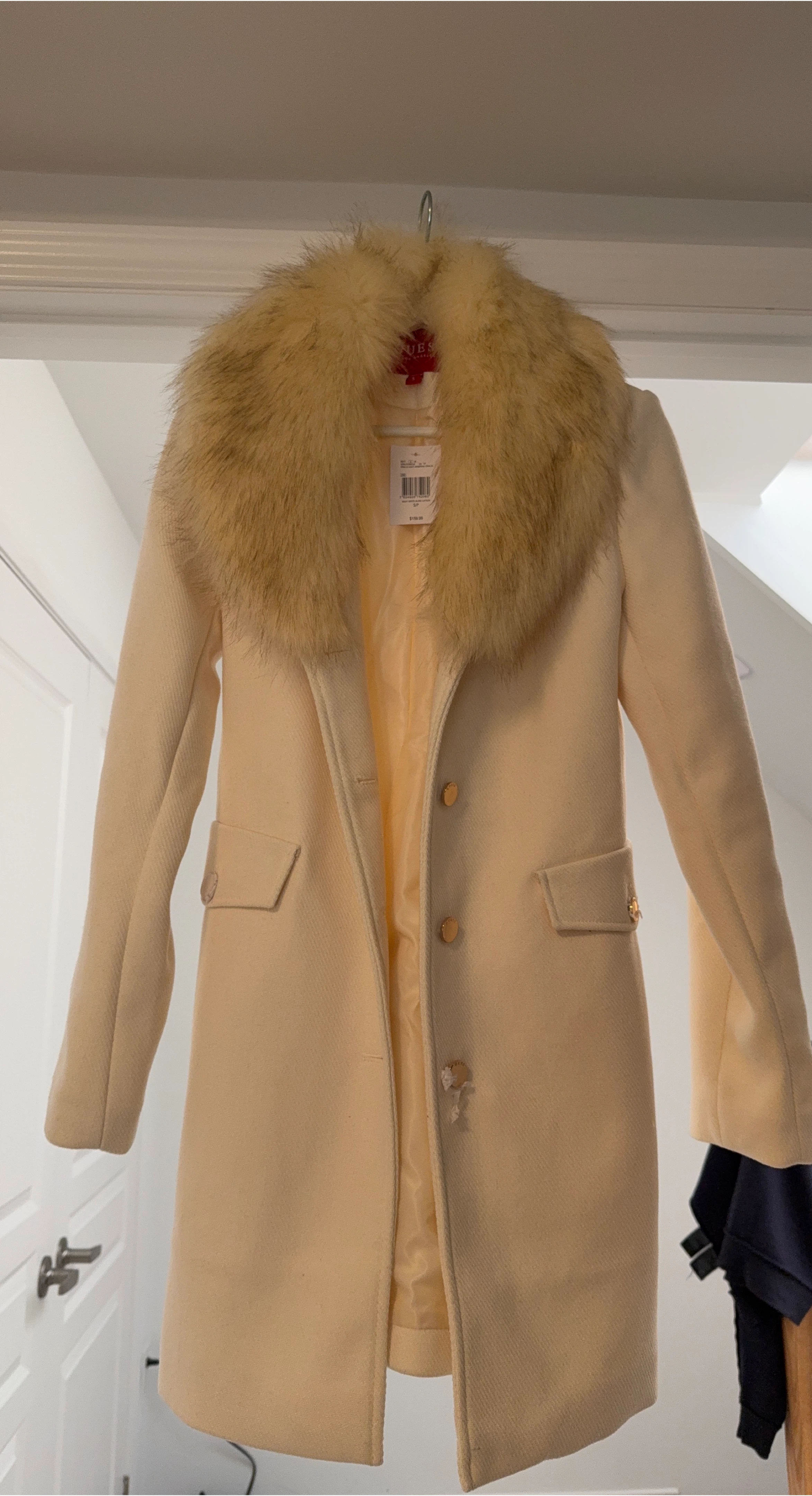 Guess Oralia Coat - Milky White, Size S