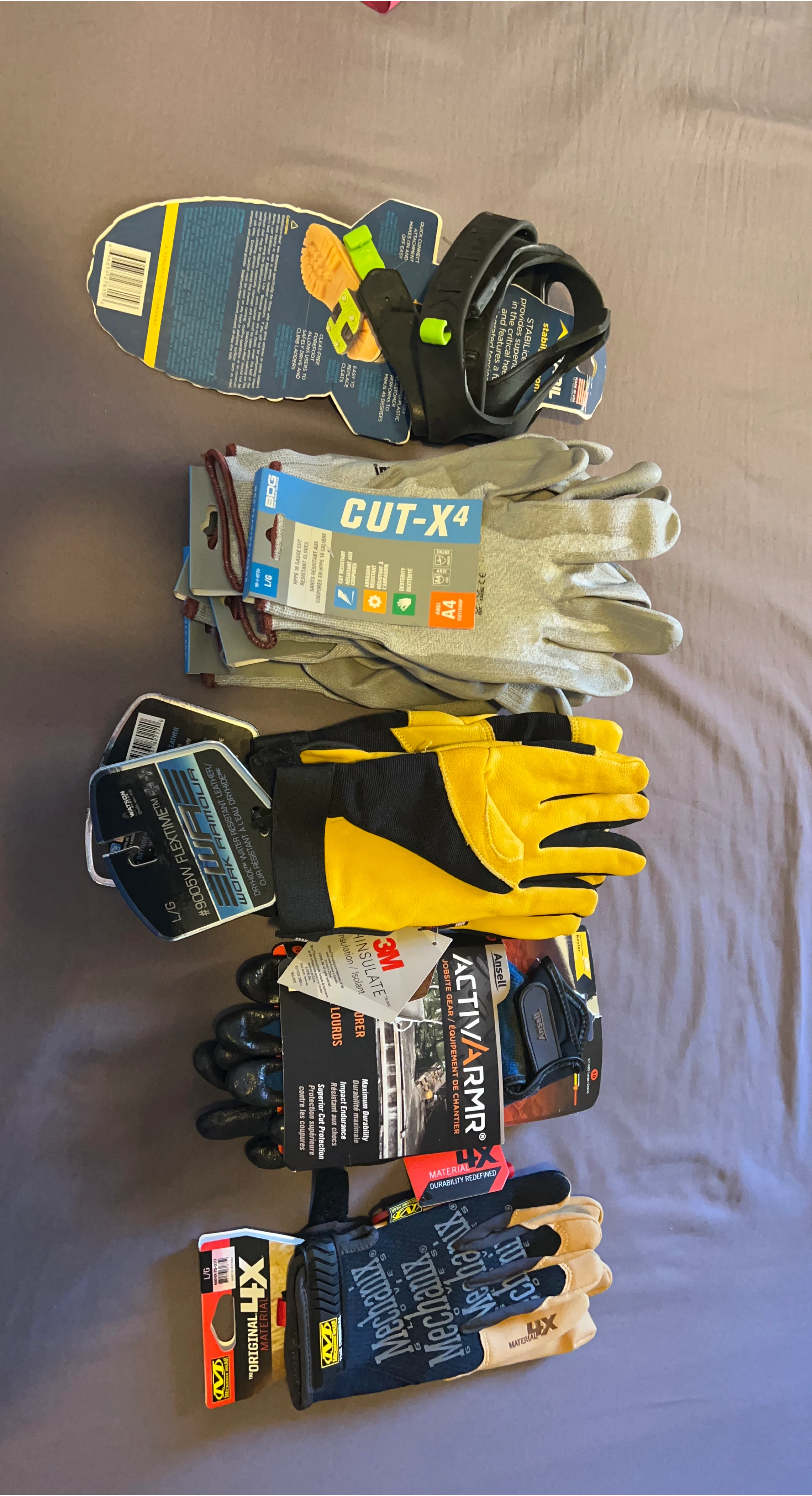 Mixed Work Gloves: Mechanix, Watson, Ansell, BDG - Sizes L/G