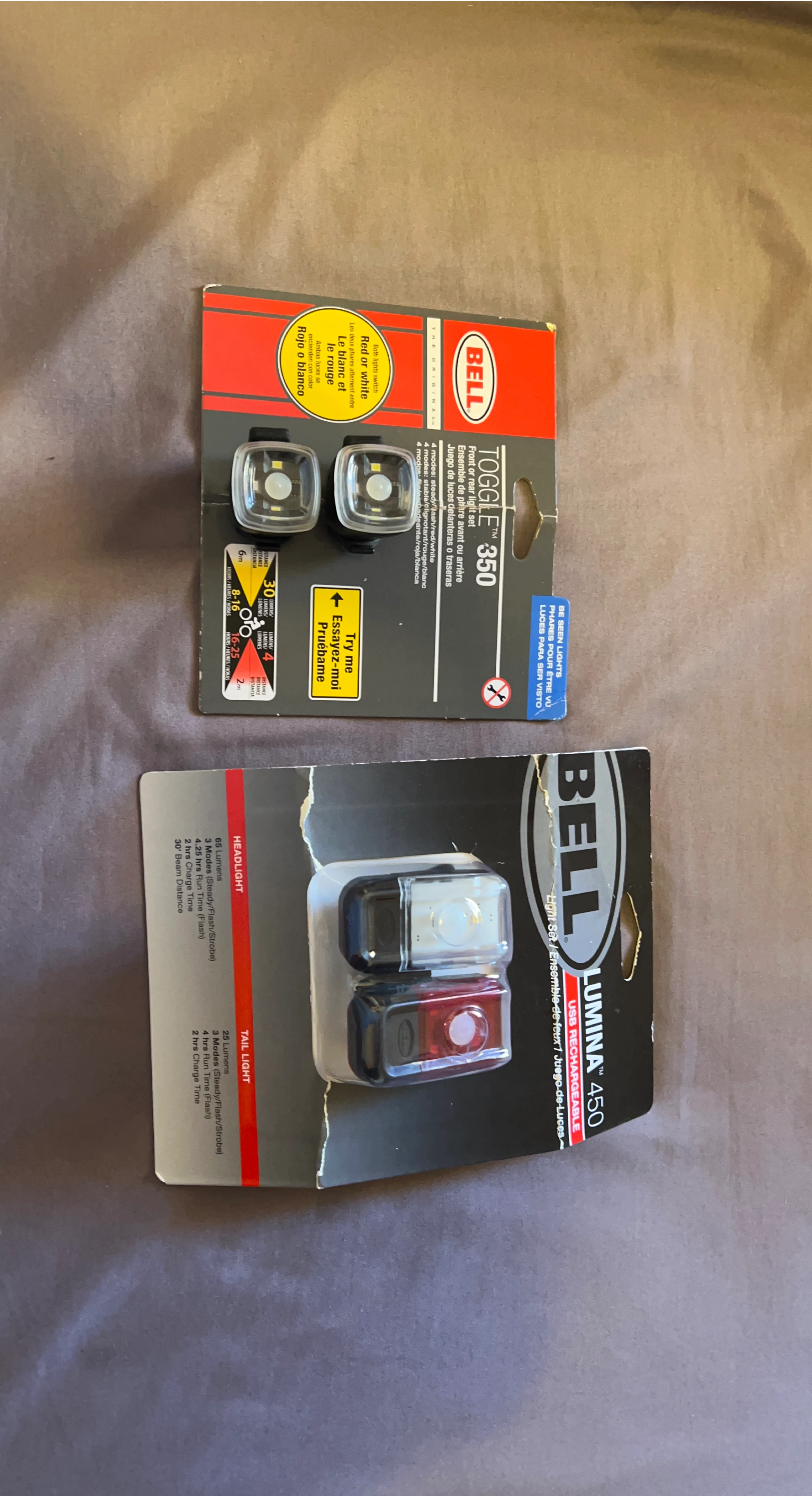 Bell Toggle 350 & Lumina 450 Bike Light Set
