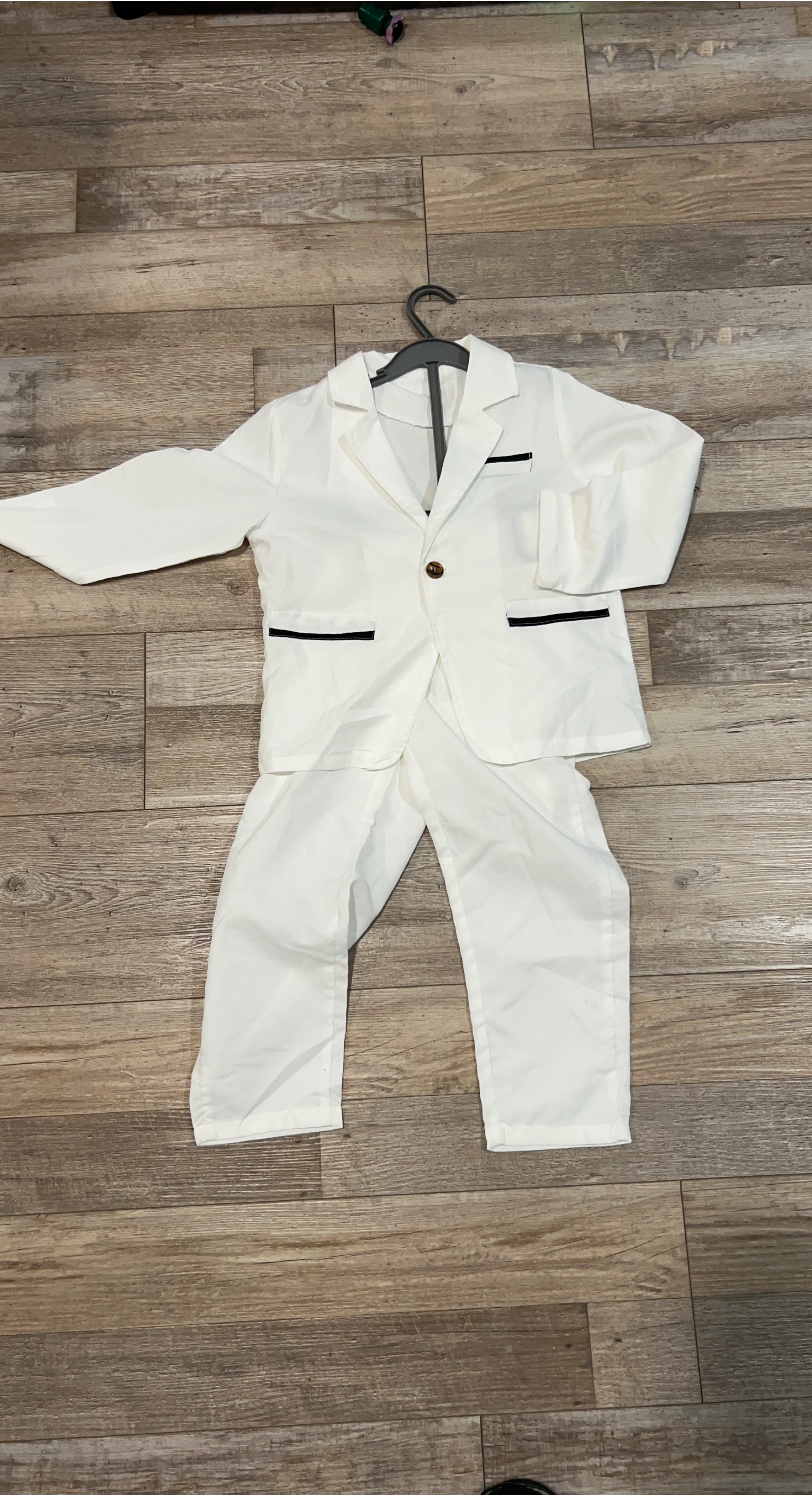 White Kids' Suit - Blazer and Pants Set