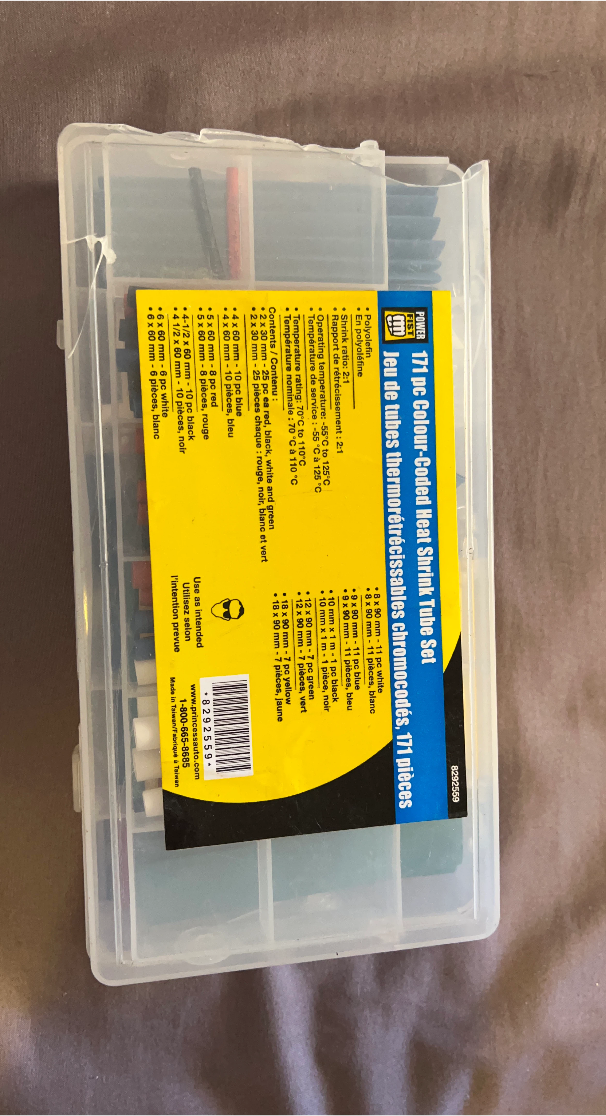 Power Fist 171-Piece Heat Shrink Tube Set